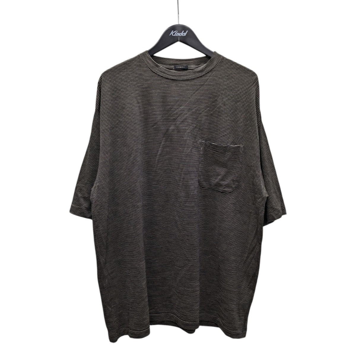 COMOLI(コモリ) ボーダーTシャツZ01-05023 Z01-05023 ブラック