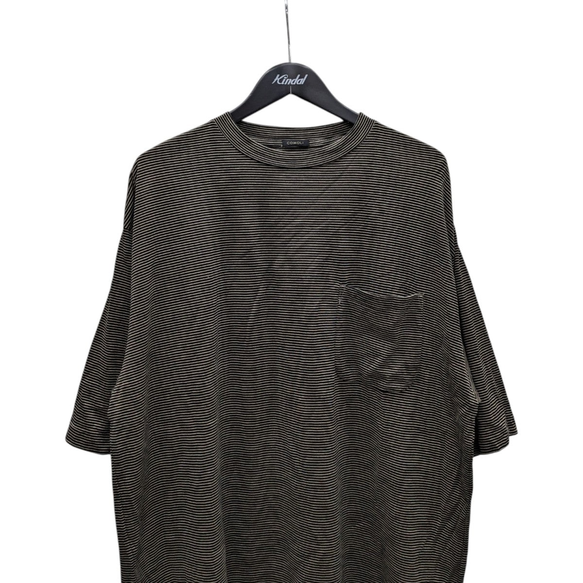 COMOLI コモリ 22AW ボーダーボートネック tシャツ COMOLI (コモリ) ボーダーボートネック