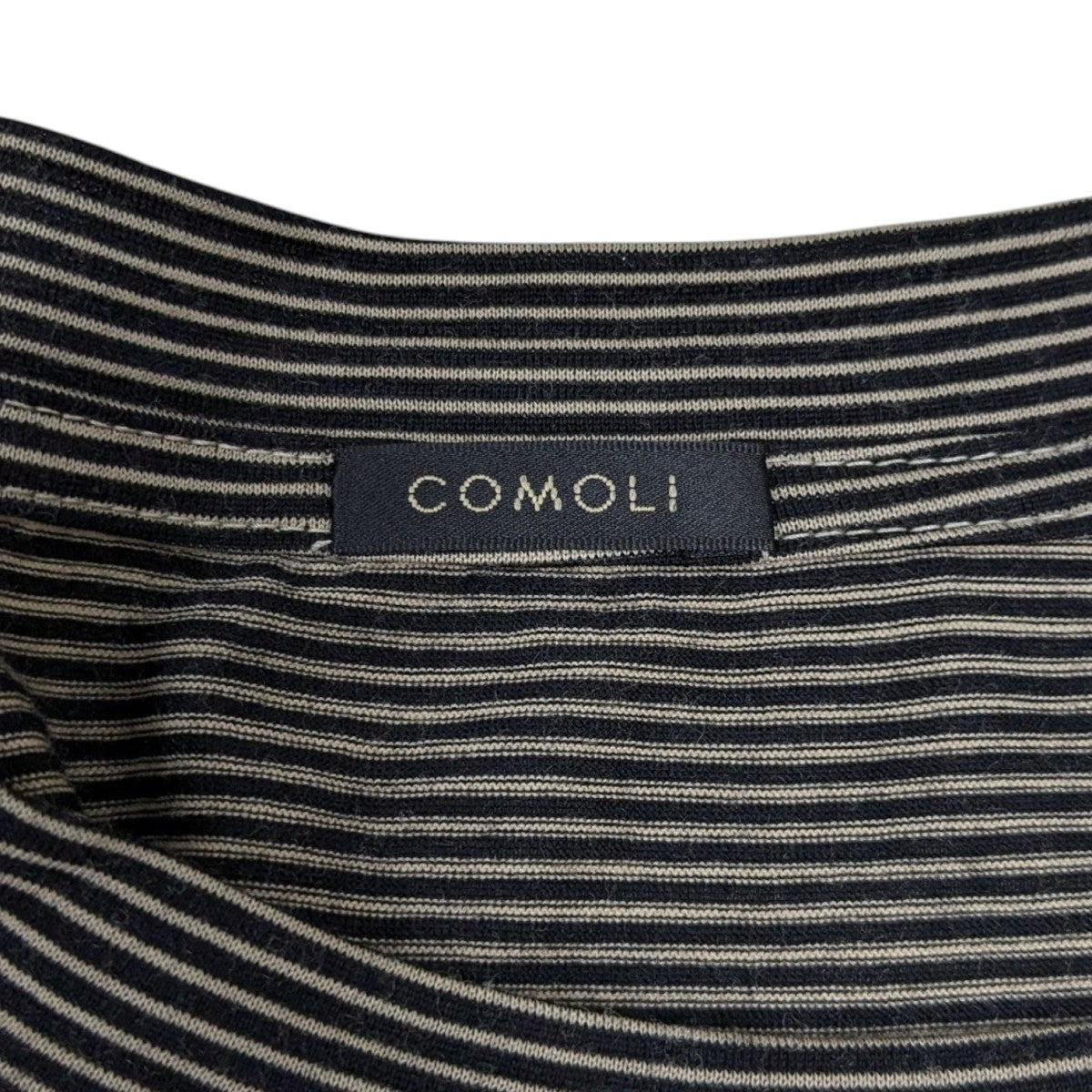 COMOLI(コモリ) ボーダーTシャツZ01-05023 Z01-05023 ブラック