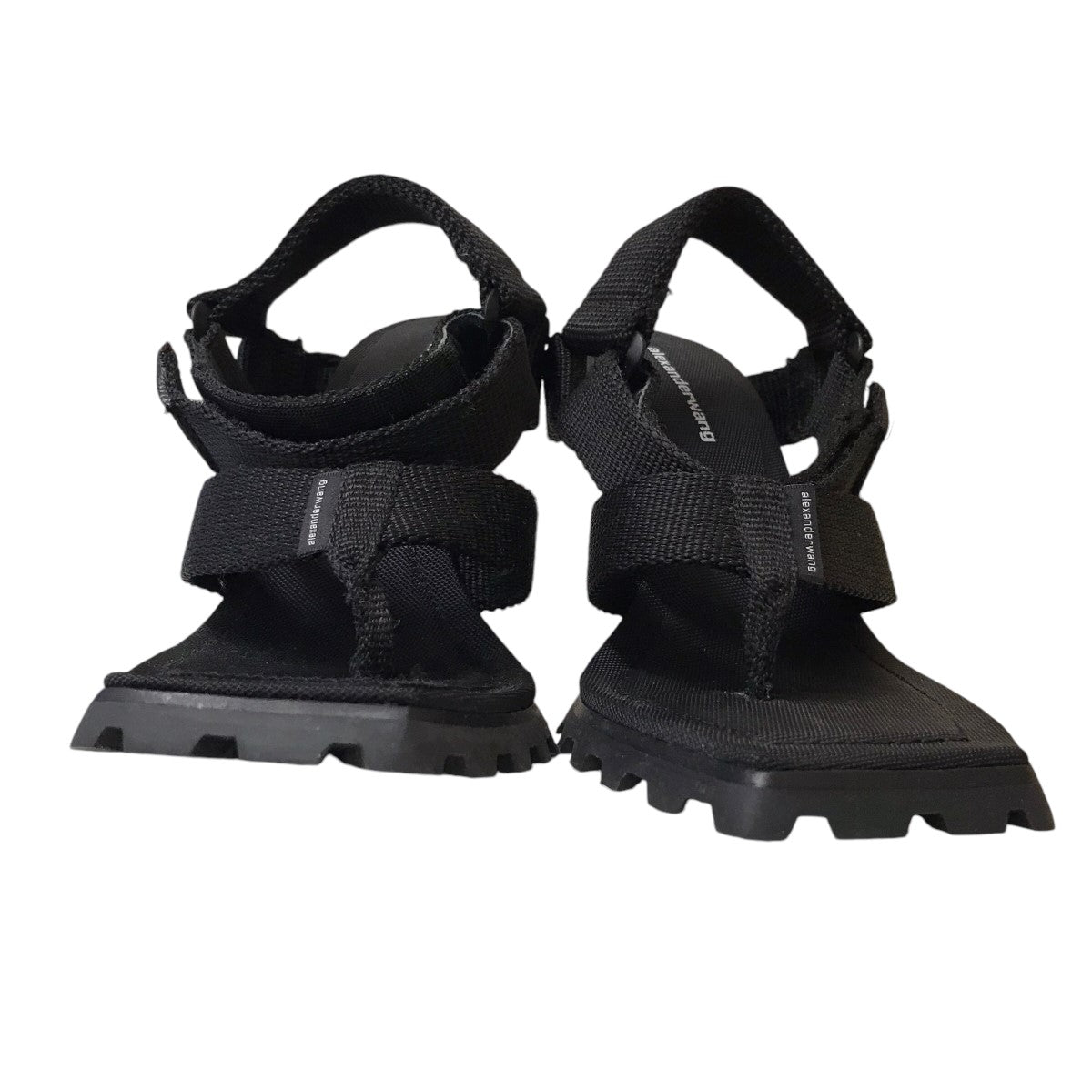 ALEXANDER WANG(アレキサンダーワン) Black Julie Lugged Heeled Sandalsヒールサンダル30221S004