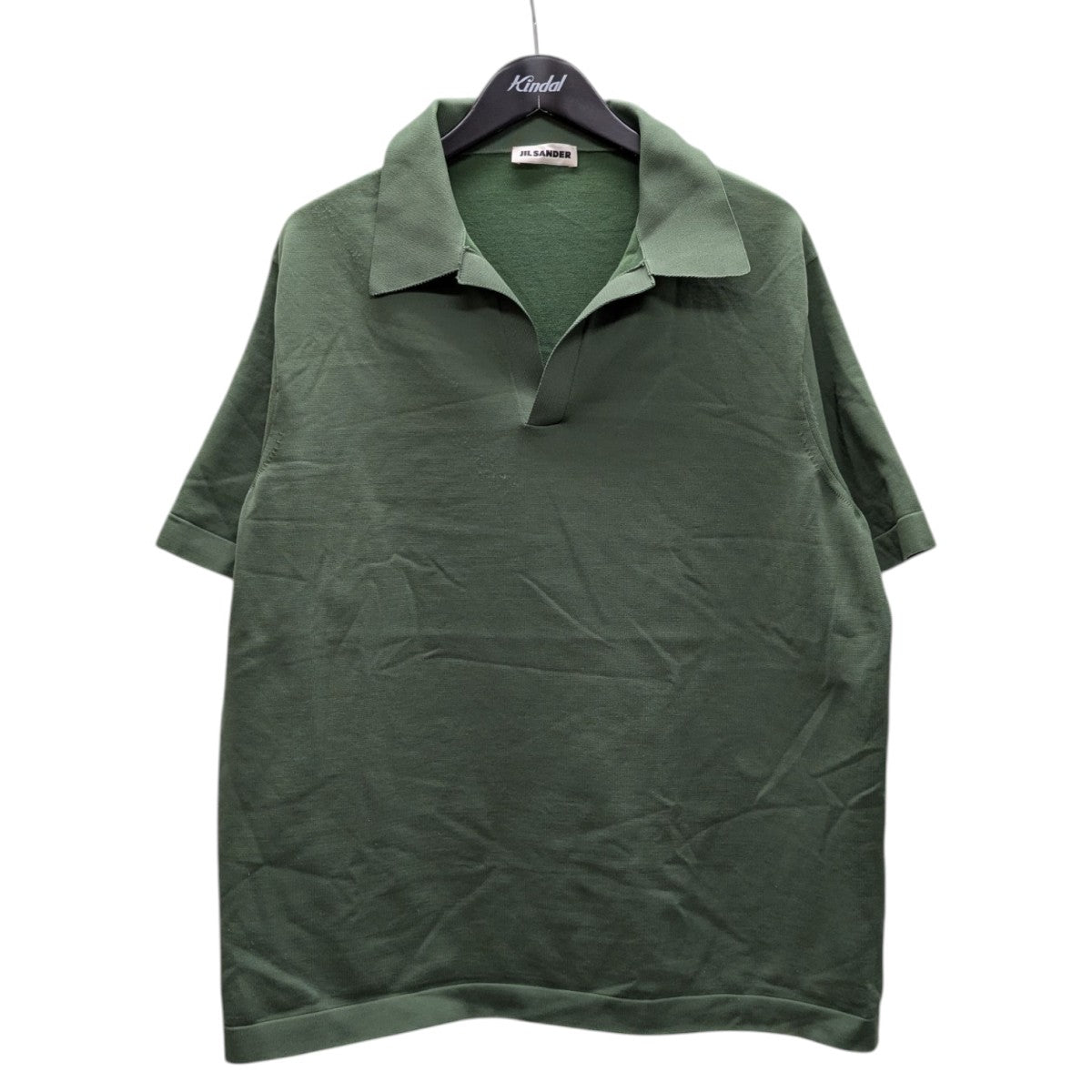 JIL SANDER+ ブラウン パイル生地ポロシャツ JIL SANDER(ジルサンダー) ニットポロシャツJSMU752001