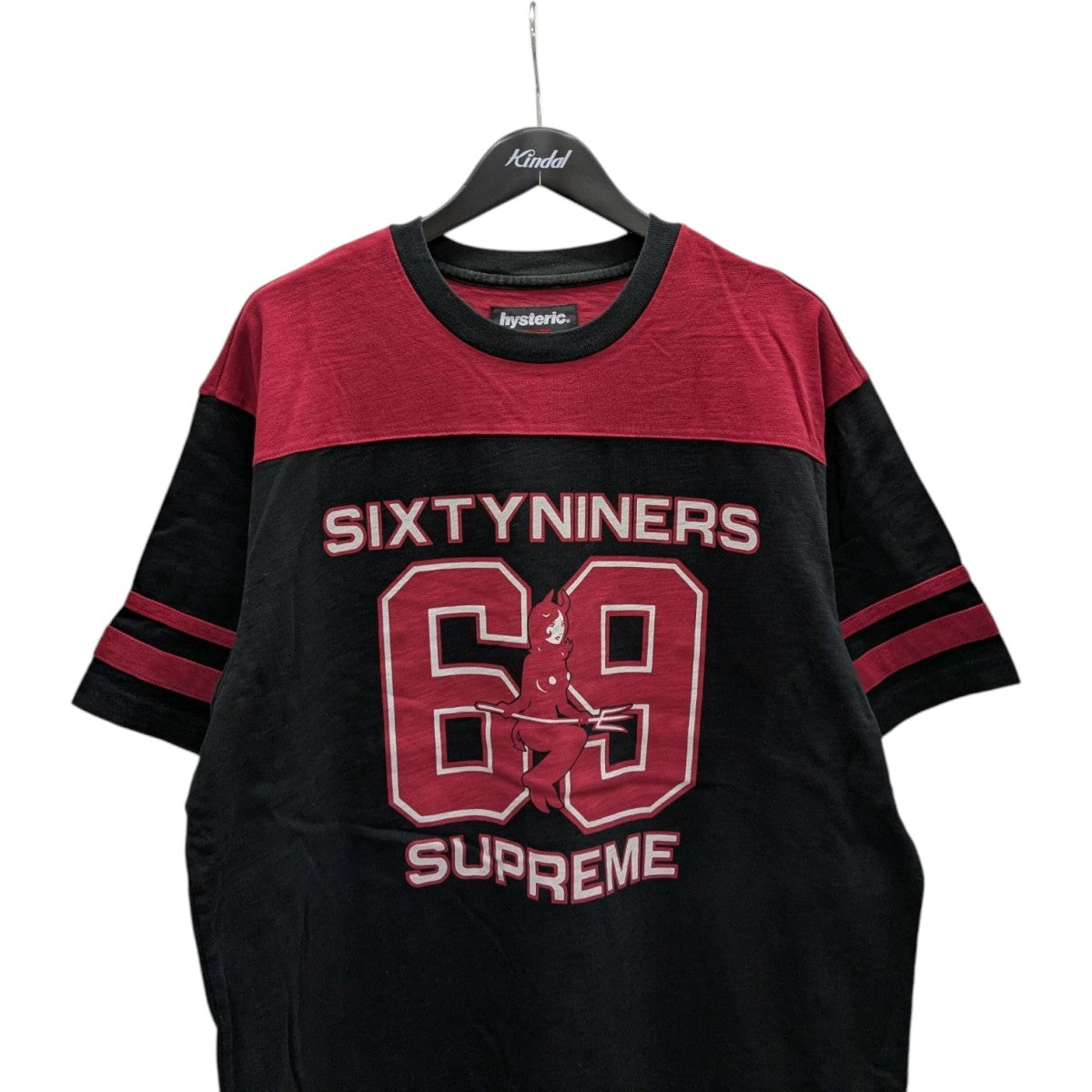 Supreme×Hysteric Glamour 69 Football Top BlackプリントT