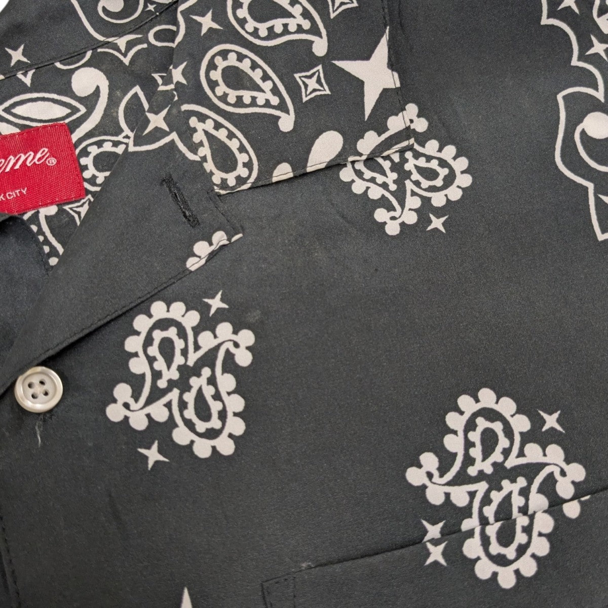 極美品　シュプリーム SUPREME バンダナ シルク シャツ 開襟 半袖　希少 極美品 Supreme Bandana シュプリーム バンダナ シルク エスエス