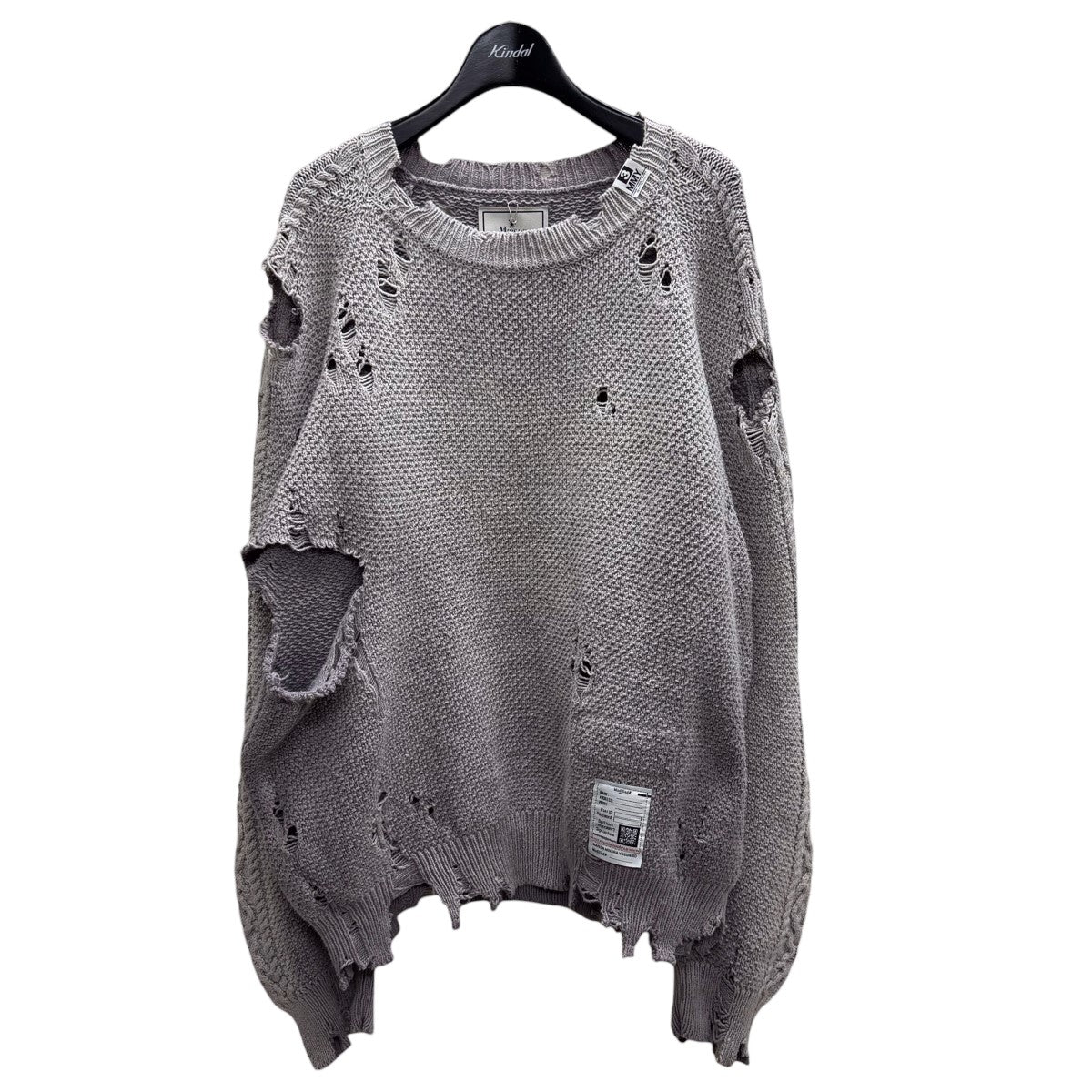 24AW Sun Faded Like Knit Sweater ダメージ加工ニット