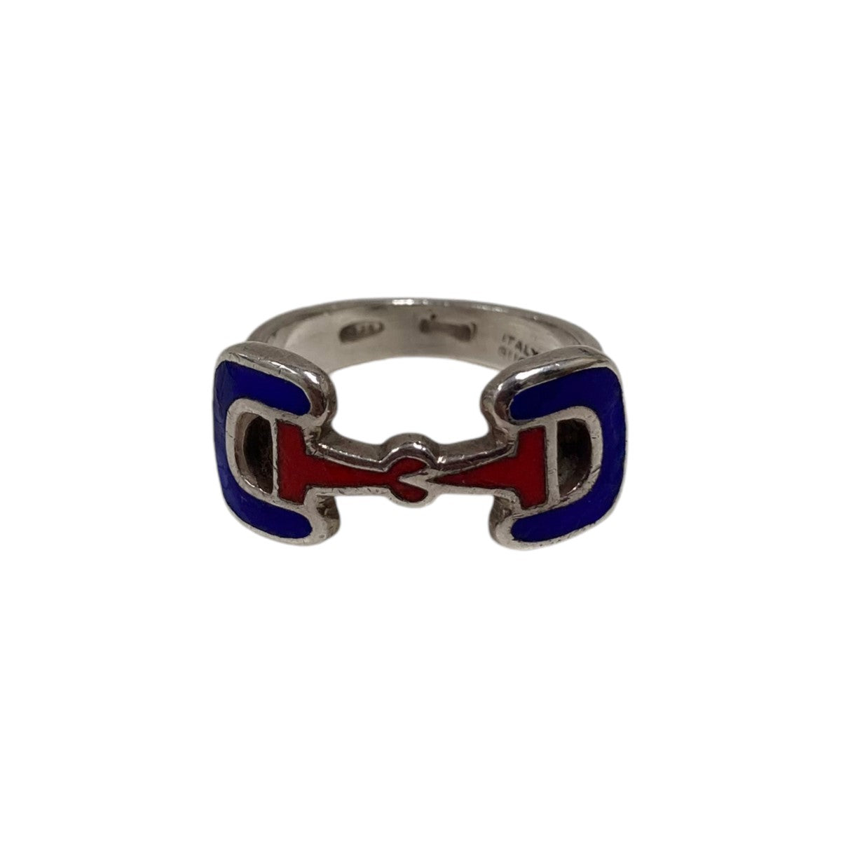 GUCCI(グッチ) 80sホースビットリング ブルー×レッド サイズ 9号 