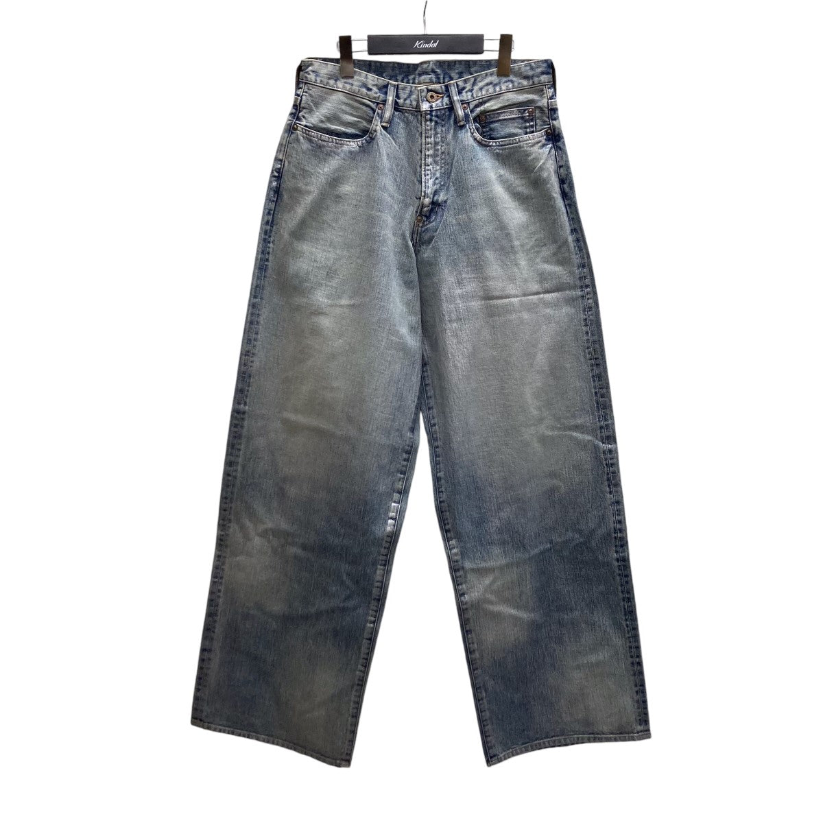 24AWFOILED DENIM TROUSERS WIDE CUTコーティングワイドデニムパンツ2411300410