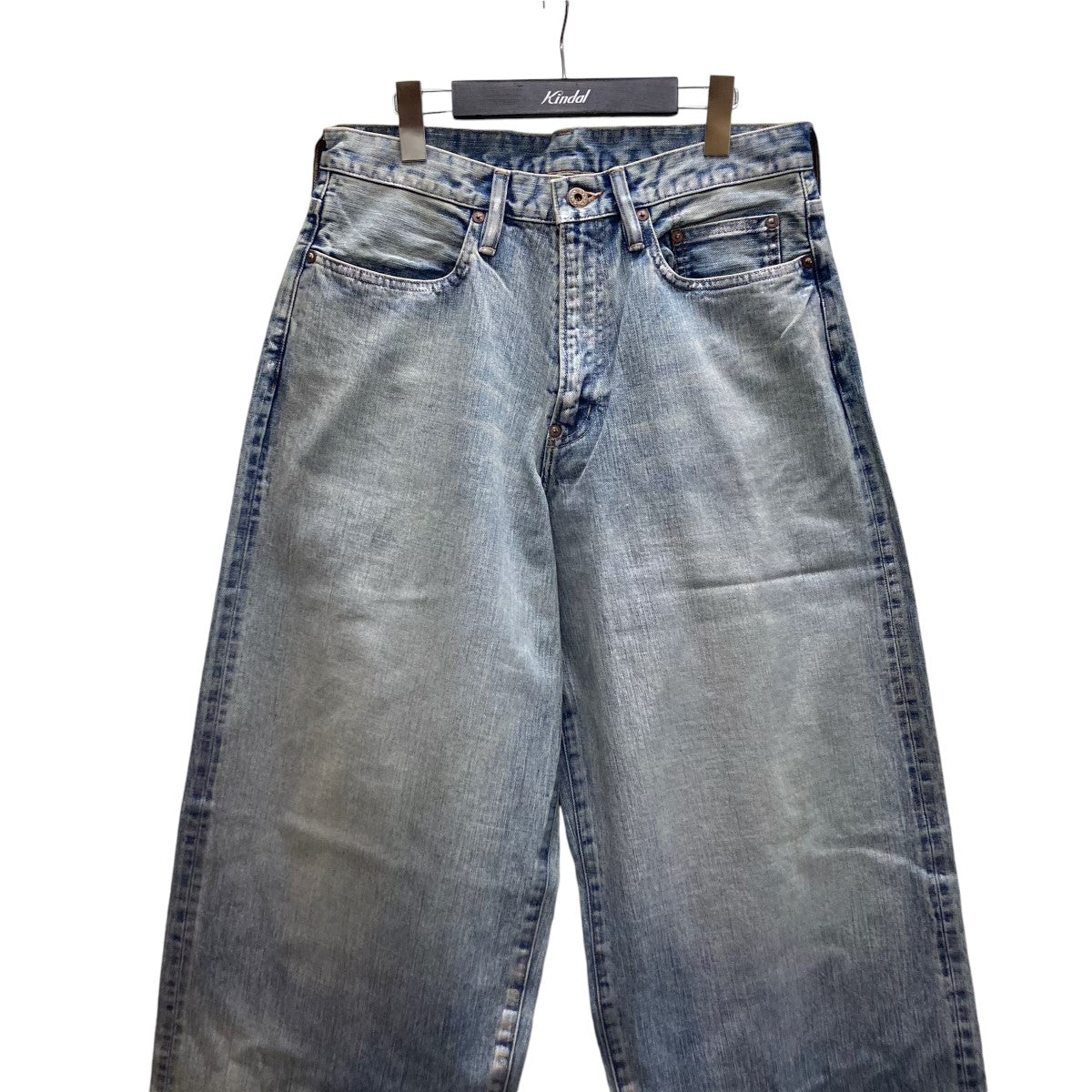 24AWFOILED DENIM TROUSERS WIDE CUTコーティングワイドデニムパンツ2411300410