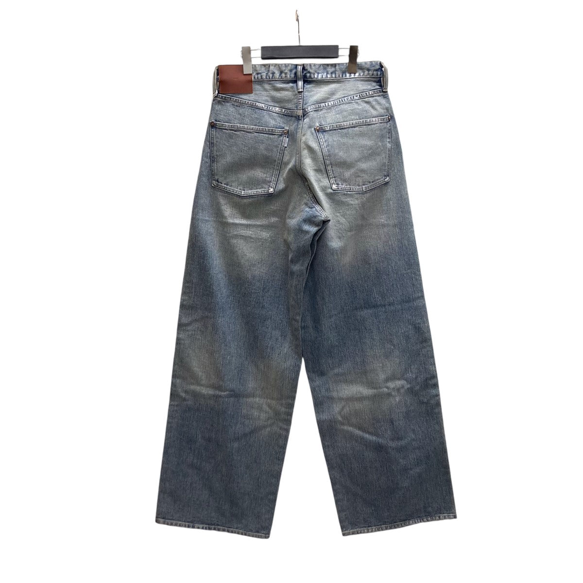 24AWFOILED DENIM TROUSERS WIDE CUTコーティングワイドデニムパンツ2411300410