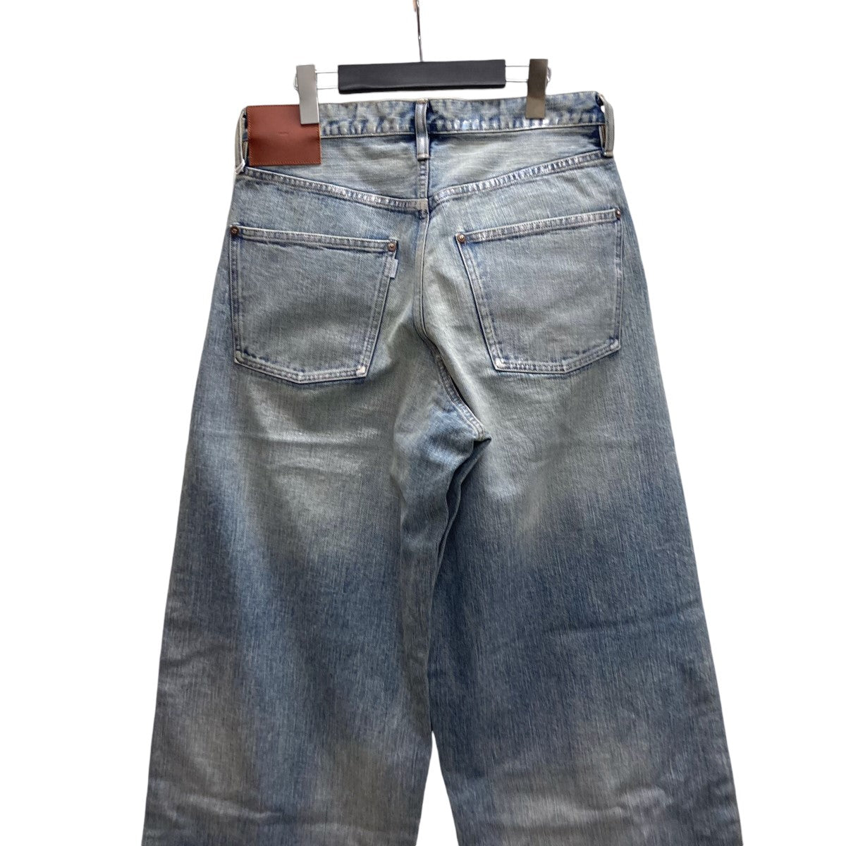 24AWFOILED DENIM TROUSERS WIDE CUTコーティングワイドデニムパンツ2411300410