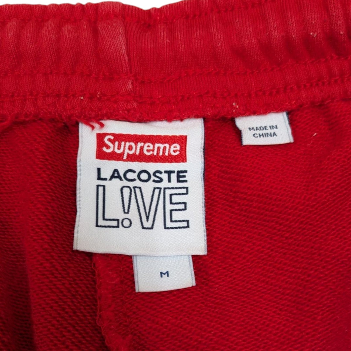 Supreme×LACOSTE 19AWハーフパンツFH2308 FH2308 レッド サイズ