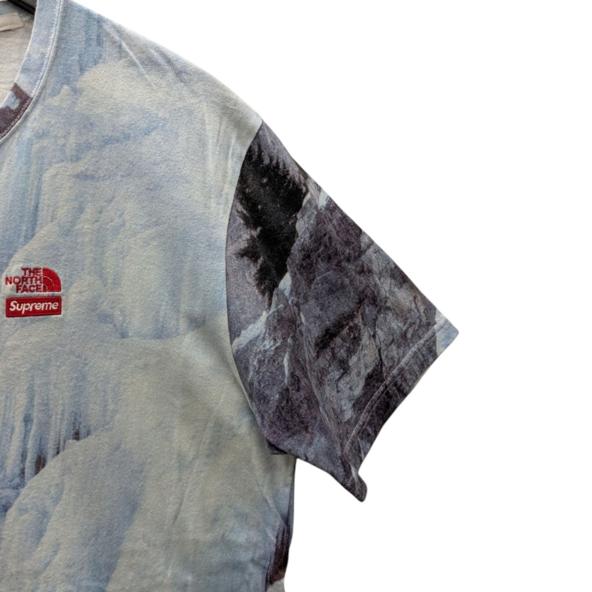 Supreme×THE NORTH FACE 総柄TシャツNF0A5G7T NF0A5G7T ブルー サイズ