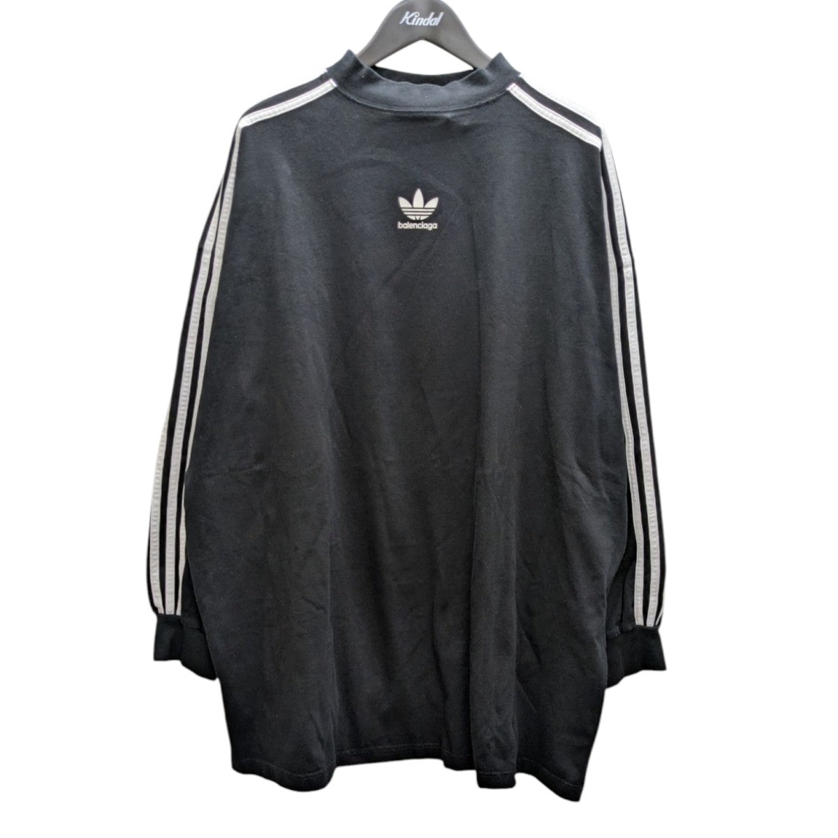 ［VINTAGE］BALENCIAGA×adidas コットンTシャツ#1 ★ABランク BALENCIAGA×adidas ロングスリーブTシャツ 728789 ブラック