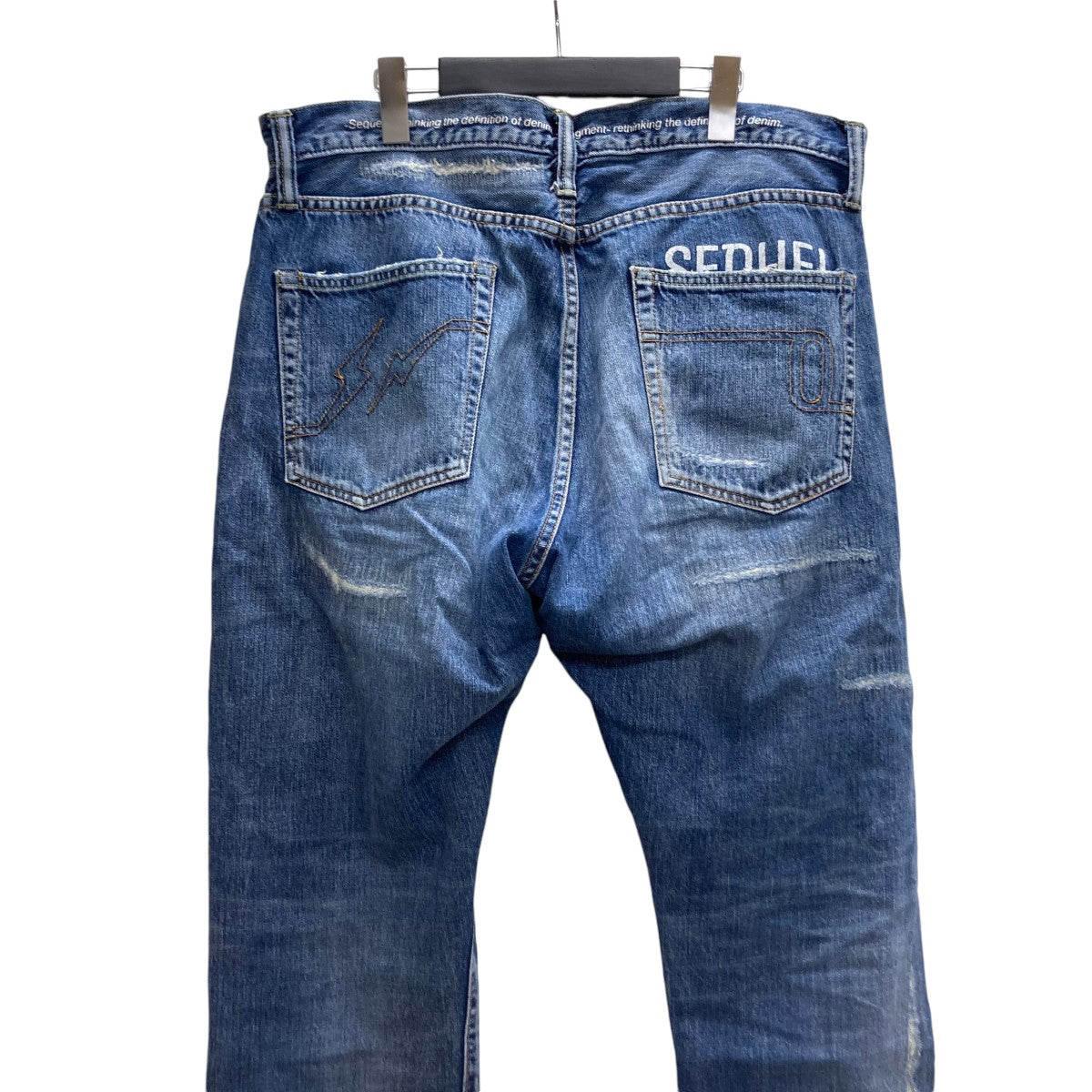 SEQUEL×FRAGMENT DESIGN ダメージデニムパンツ インディゴ