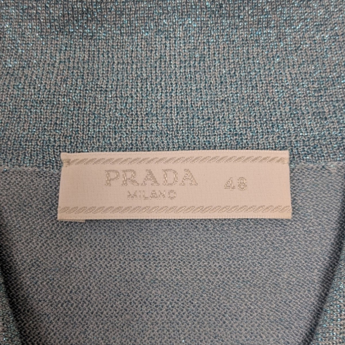 プラダのラメニットポロシャツです。 PRADA 古着・中古 トップス アイテム