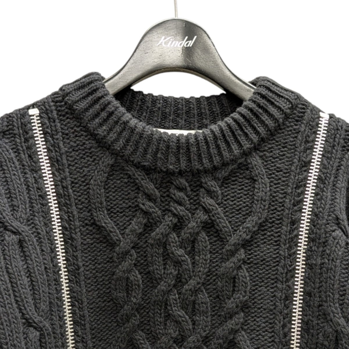 ジョンローレンスサリバンのZIPPED FISHERMAN KNIT SWEATER ジップデザインニットです。 JOHN LAWRENCE SULLIVAN 古着・中古 トップス アイテム