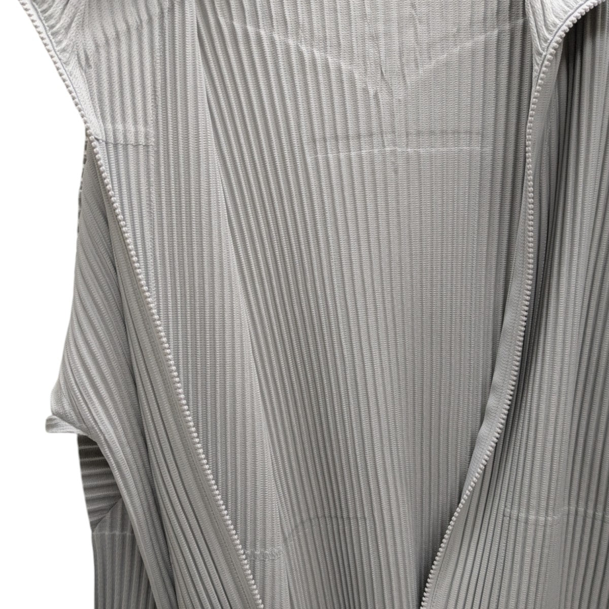 【新品未使用】イッセイミヤケ　プリーツプリーズ　ジャケット　グレー 未使用品 プリーツプリーズ PLEATS PLEASE イッセイミヤケ