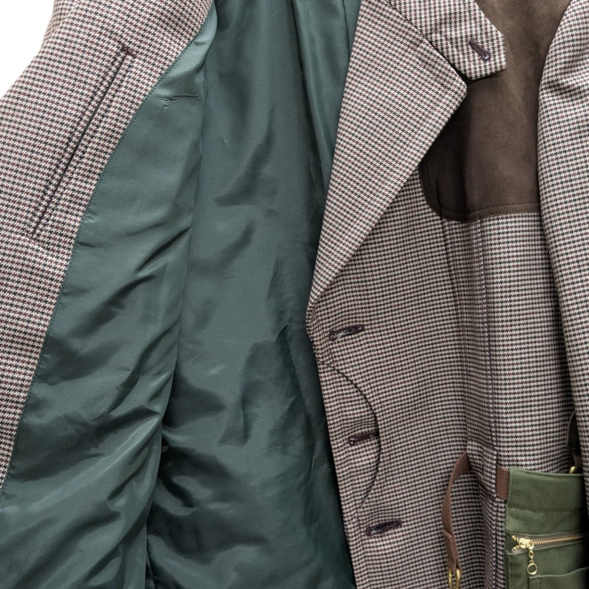 KOLOR(カラー) チェック スウェード切替 ジャケット ベージュ サイズ 1