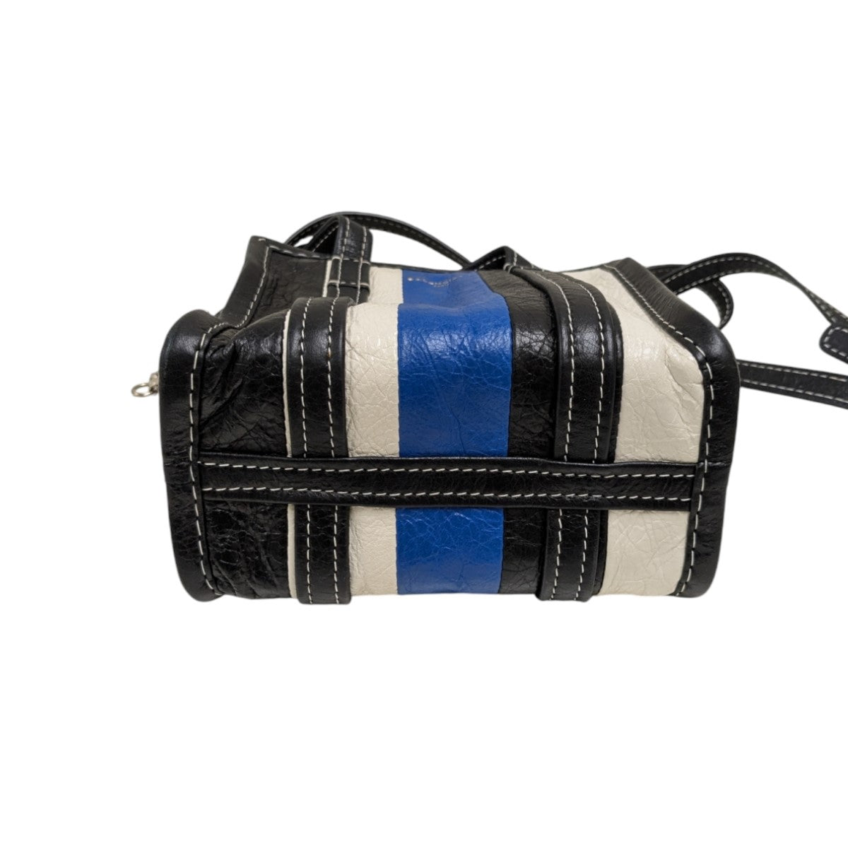 BALENCIAGA Le Cagole XS デニムパッチワーク ショルダーバッグ