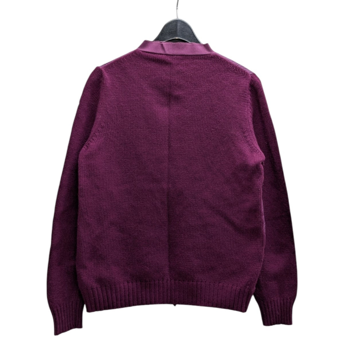 MAGLIONE TRICOT ALLA COREANAジップダウン切替カーディガン