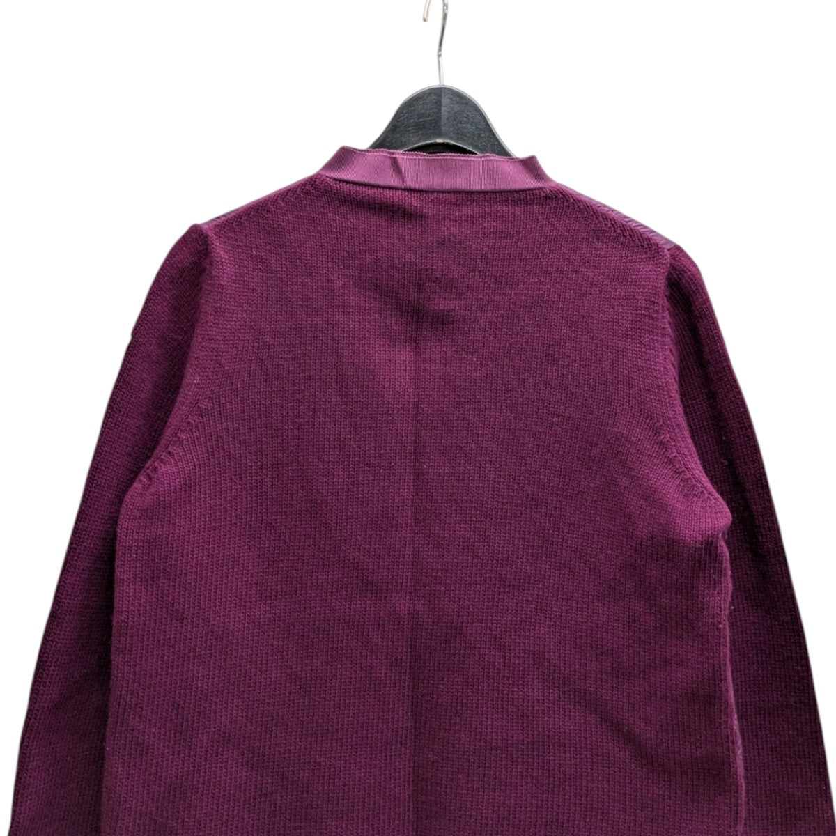 MAGLIONE TRICOT ALLA COREANAジップダウン切替カーディガン