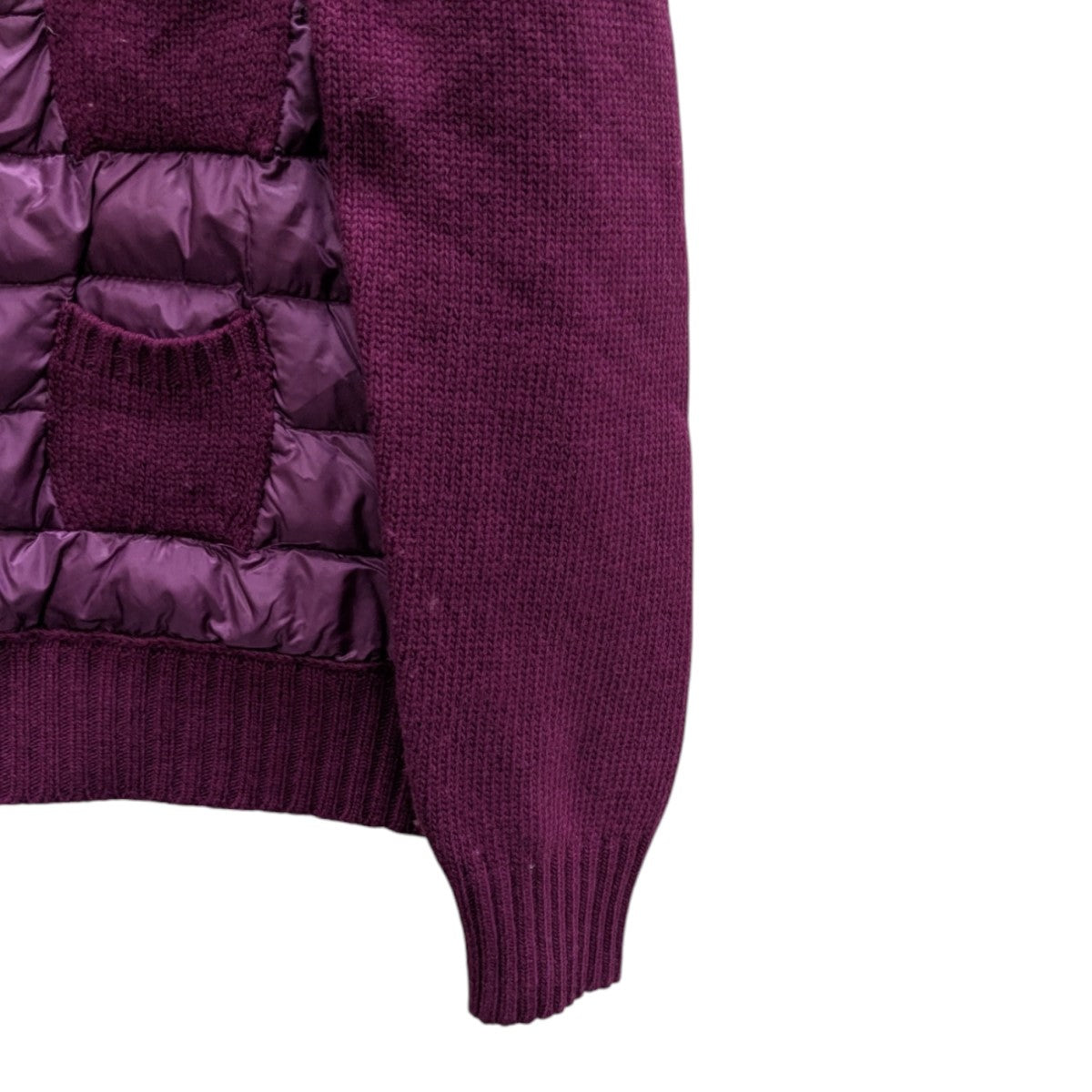 MAGLIONE TRICOT ALLA COREANAジップダウン切替カーディガン