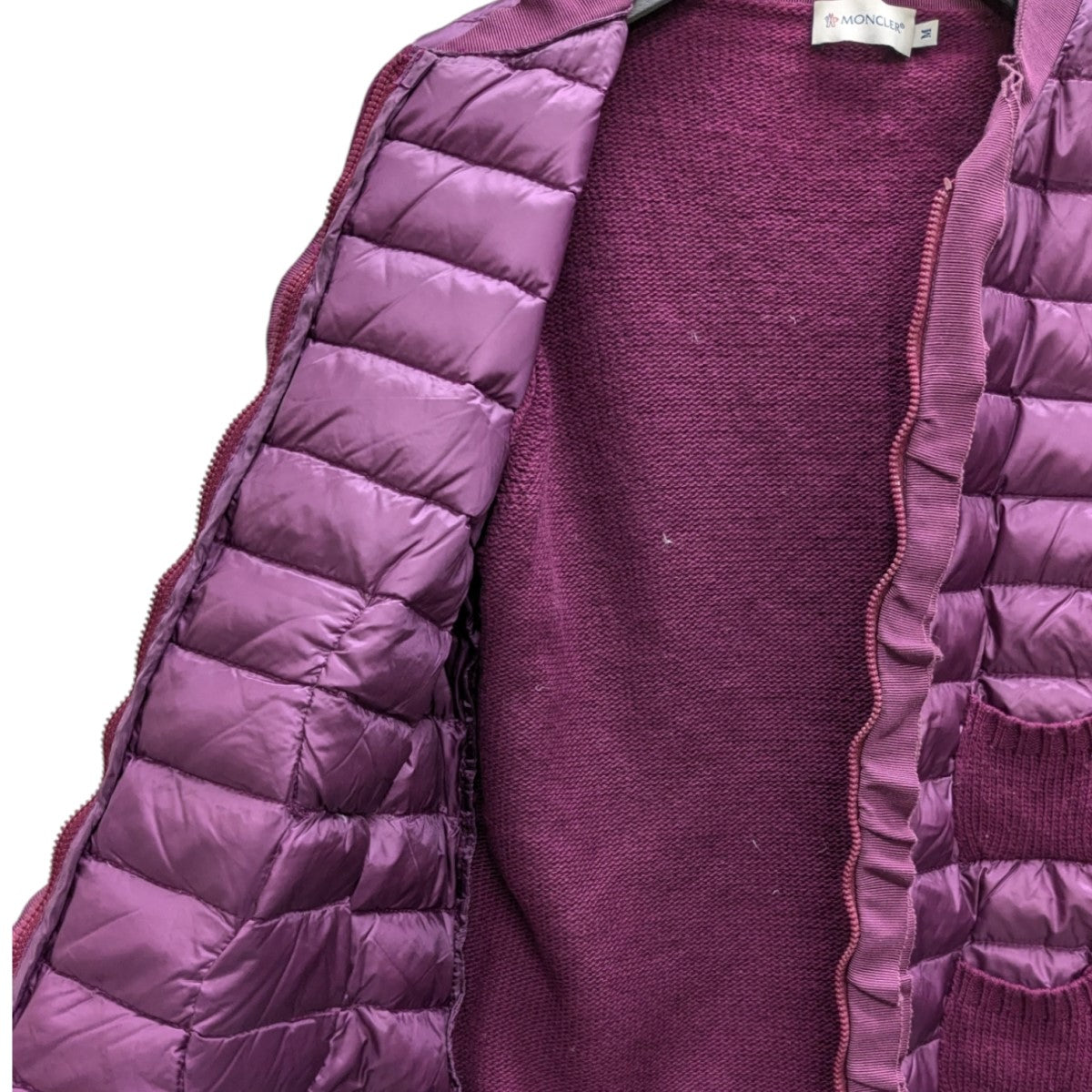 MAGLIONE TRICOT ALLA COREANAジップダウン切替カーディガン