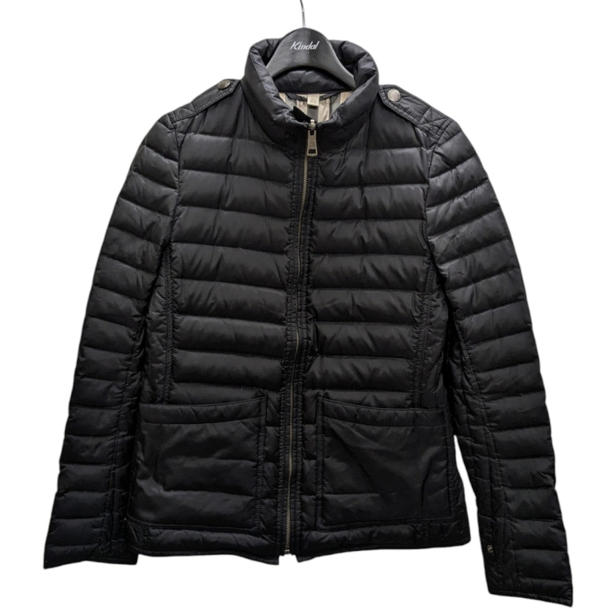 極美品＊バーバリーロンドン 中綿ジャケット 黒 L 裏地チェック リアルファー 中古・古着通販】BURBERRY LONDON (バーバリーロンドン) ダウン