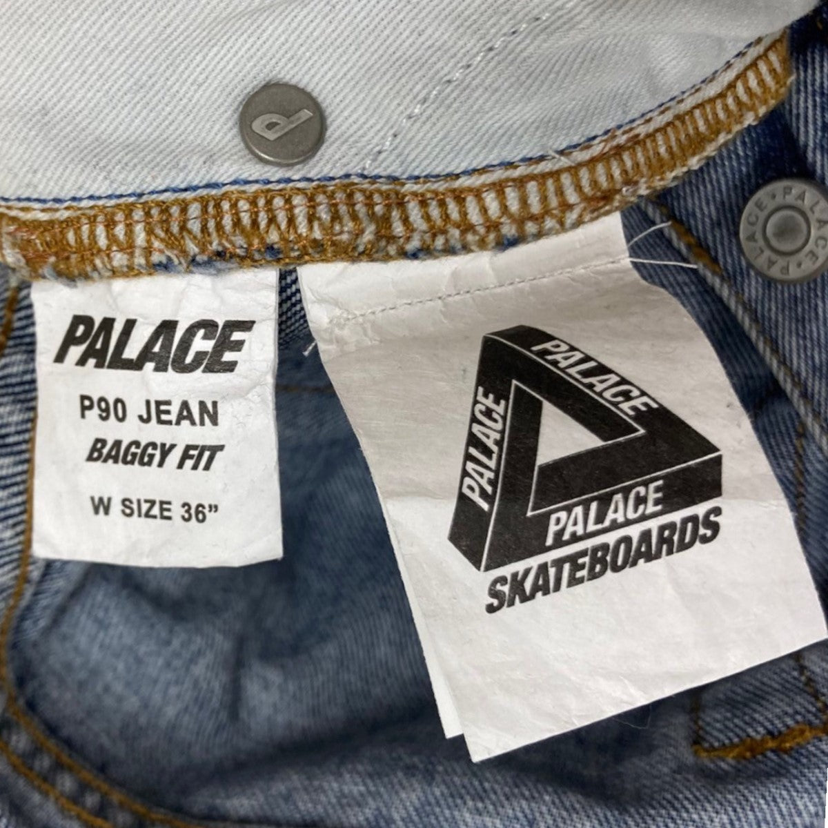 PALACE(パレス) P90 BAGGY JEANデニムパンツ インディゴ サイズ PALACE(パレス) P90 BAGGY JEANデニムパンツ インディゴ サイズ