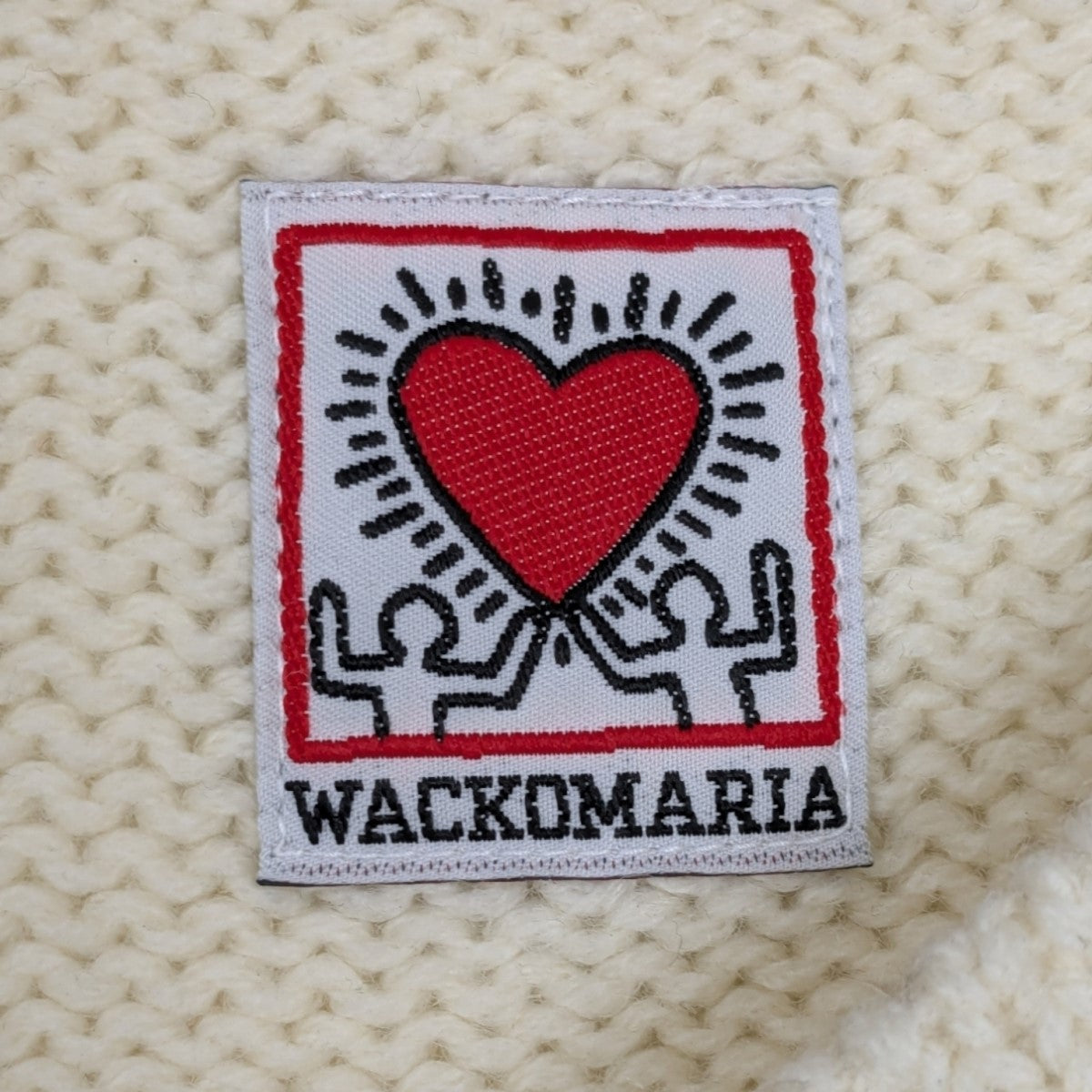 WACKO MARIA×KEITH HARING ウールニット 古着・中古-6枚目のアイテム画像