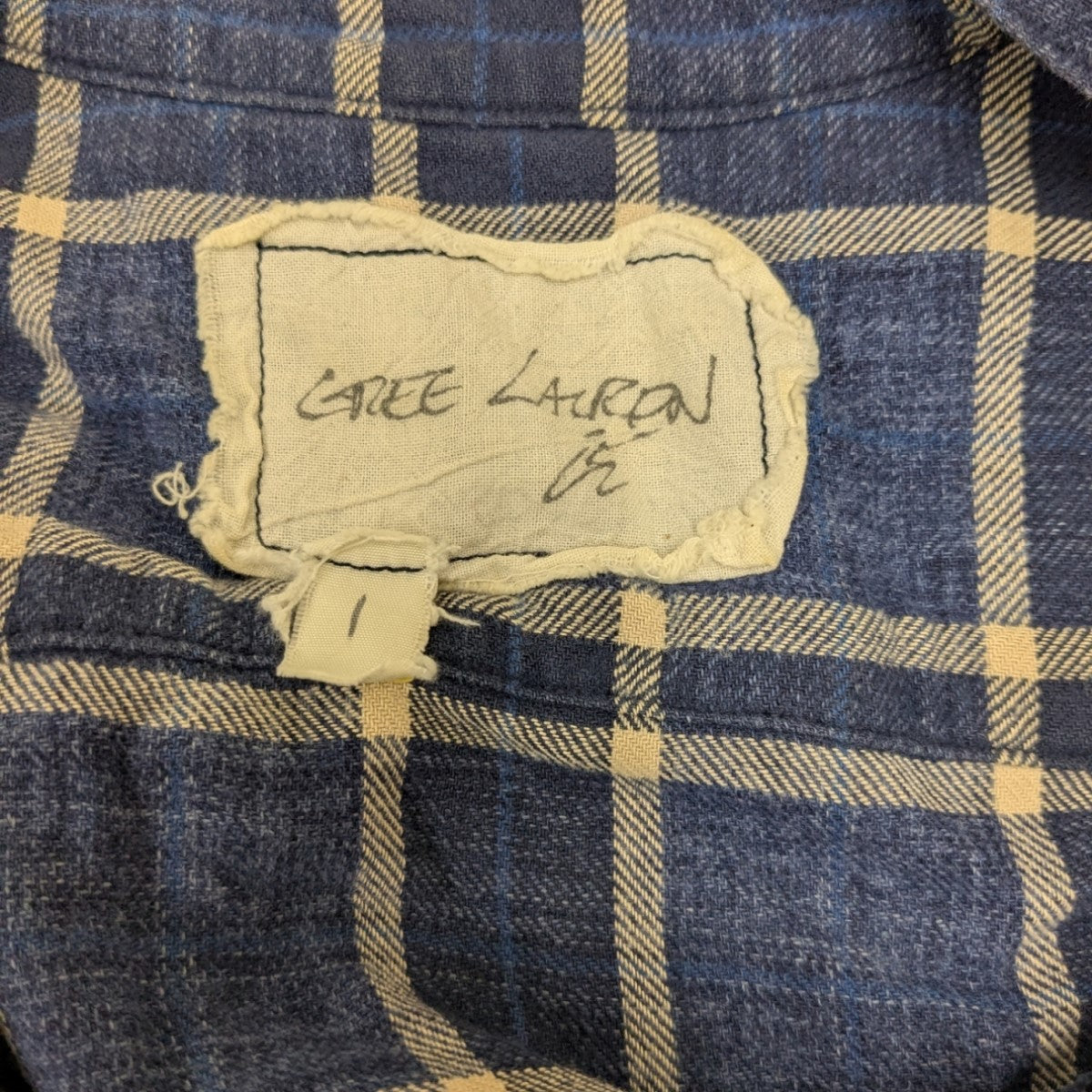 GREG LAUREN(グレッグローレン) スウェットドッキング チェック