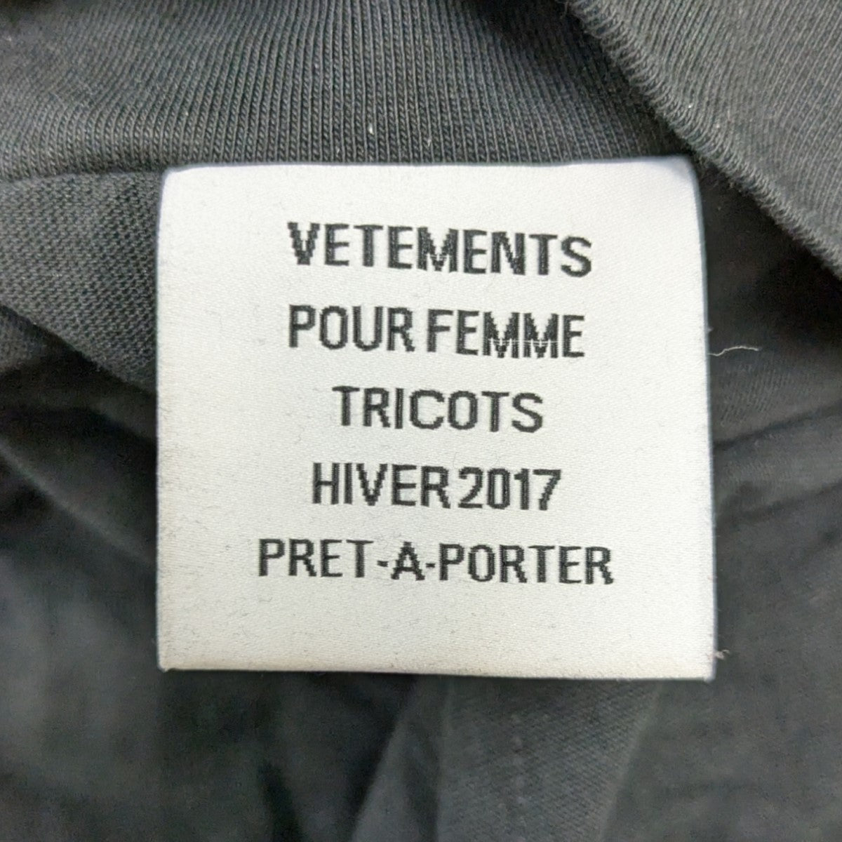 VETEMENTS(ヴェトモン) スカル レイヤードTシャツ ブラック
