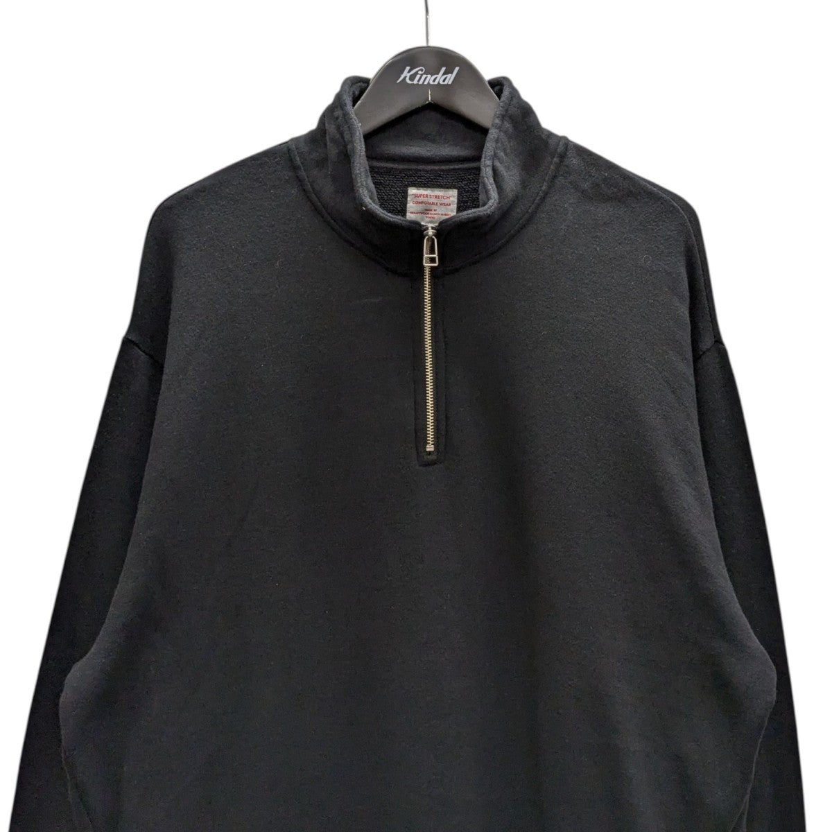 Super Stretch Sweat Fabric Half Zip Pulloverコットンニット1010135