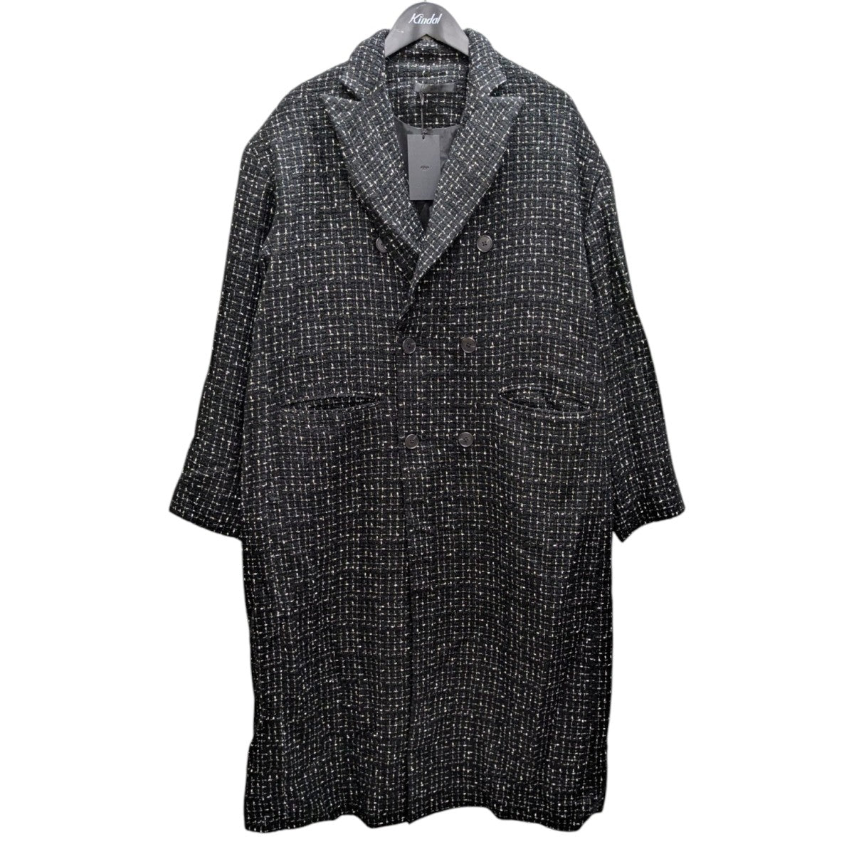 juha(ユハ) LAME TWEED EXTREME OVER チェスターコート 10180105