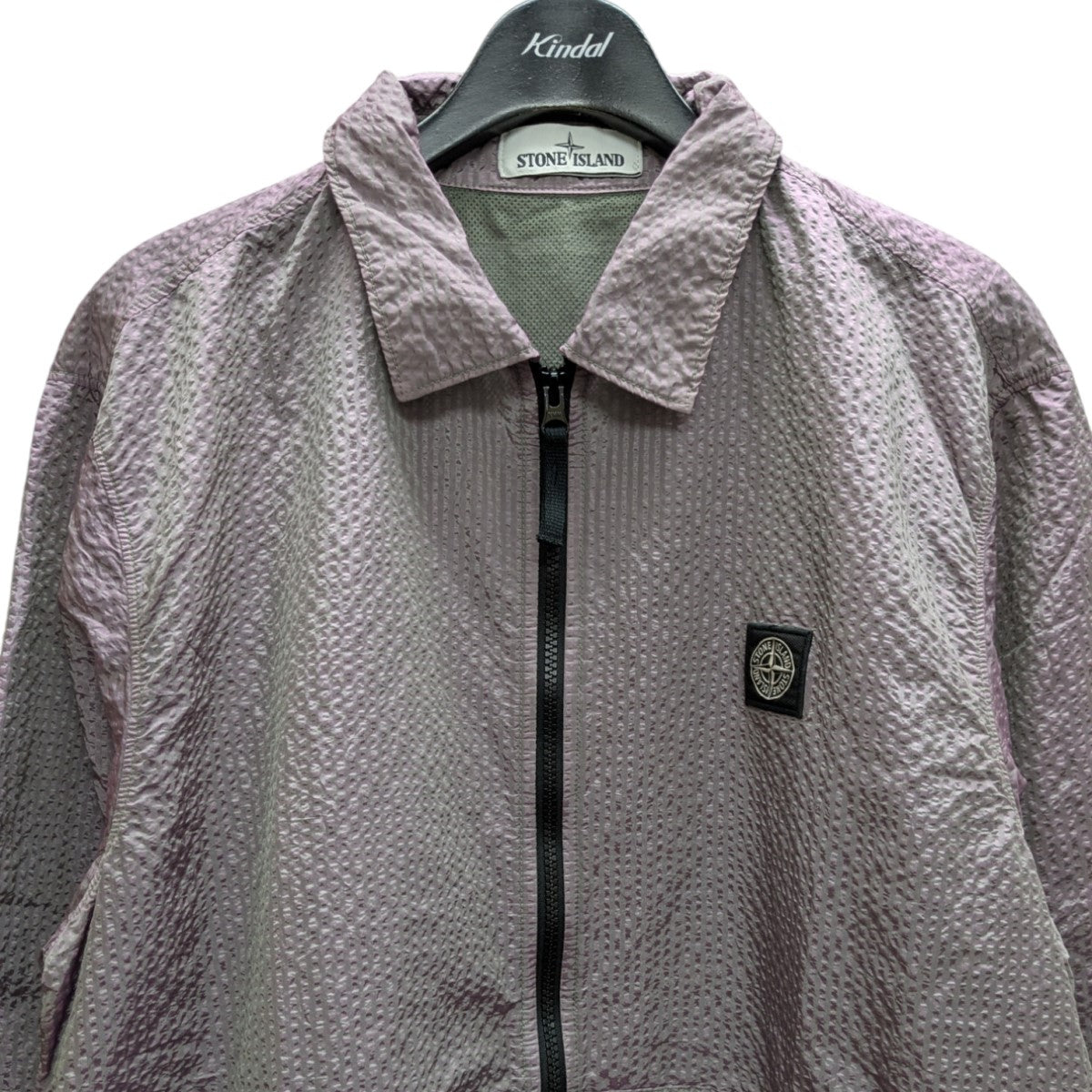 STONE ISLAND コットン　ナイロン　シャツ　ジップ　ジャケット STONE ISLAND ストーンアイランド シャツジャケット 811511103