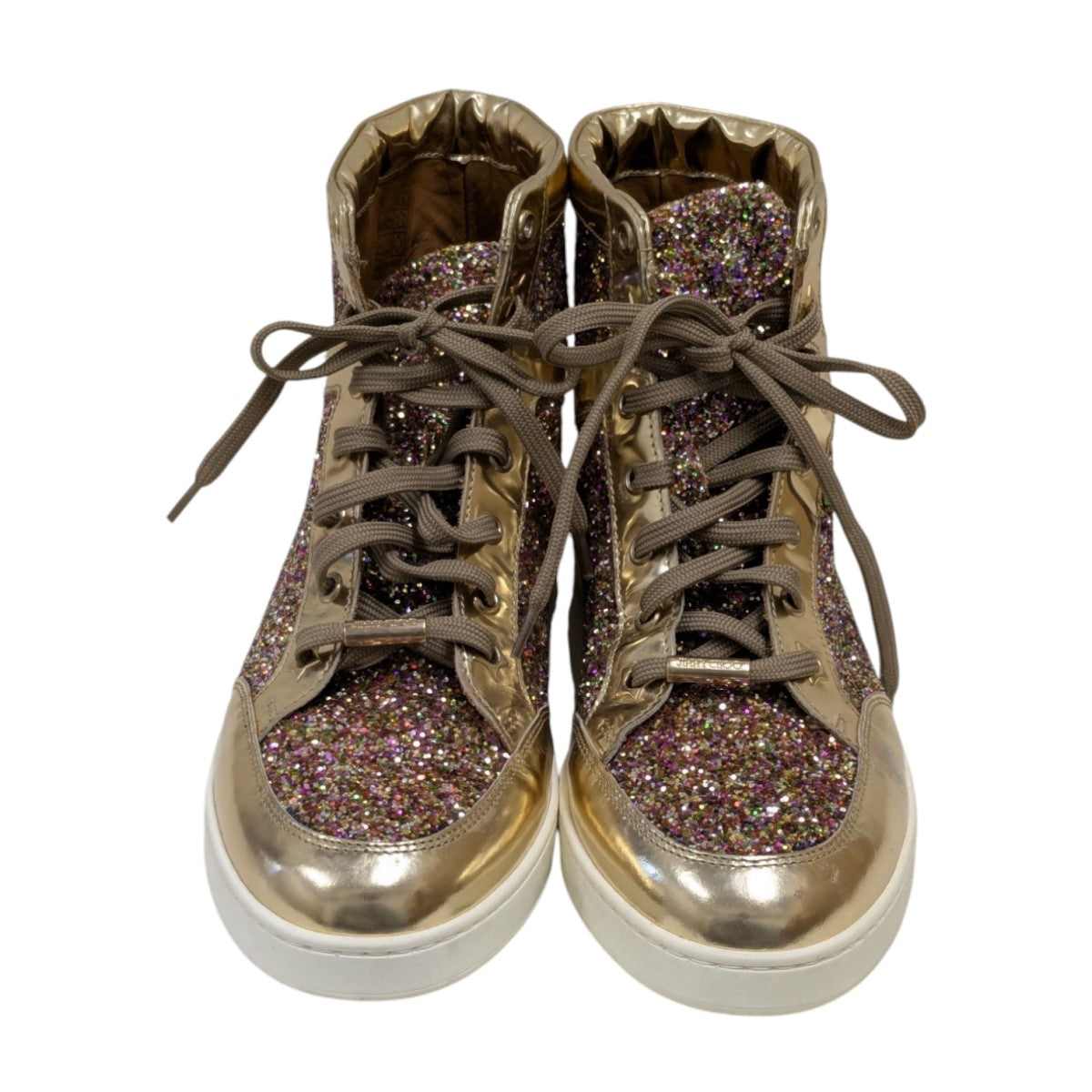 JIMMY CHOO】ハイカットスニーカーラメグリッター