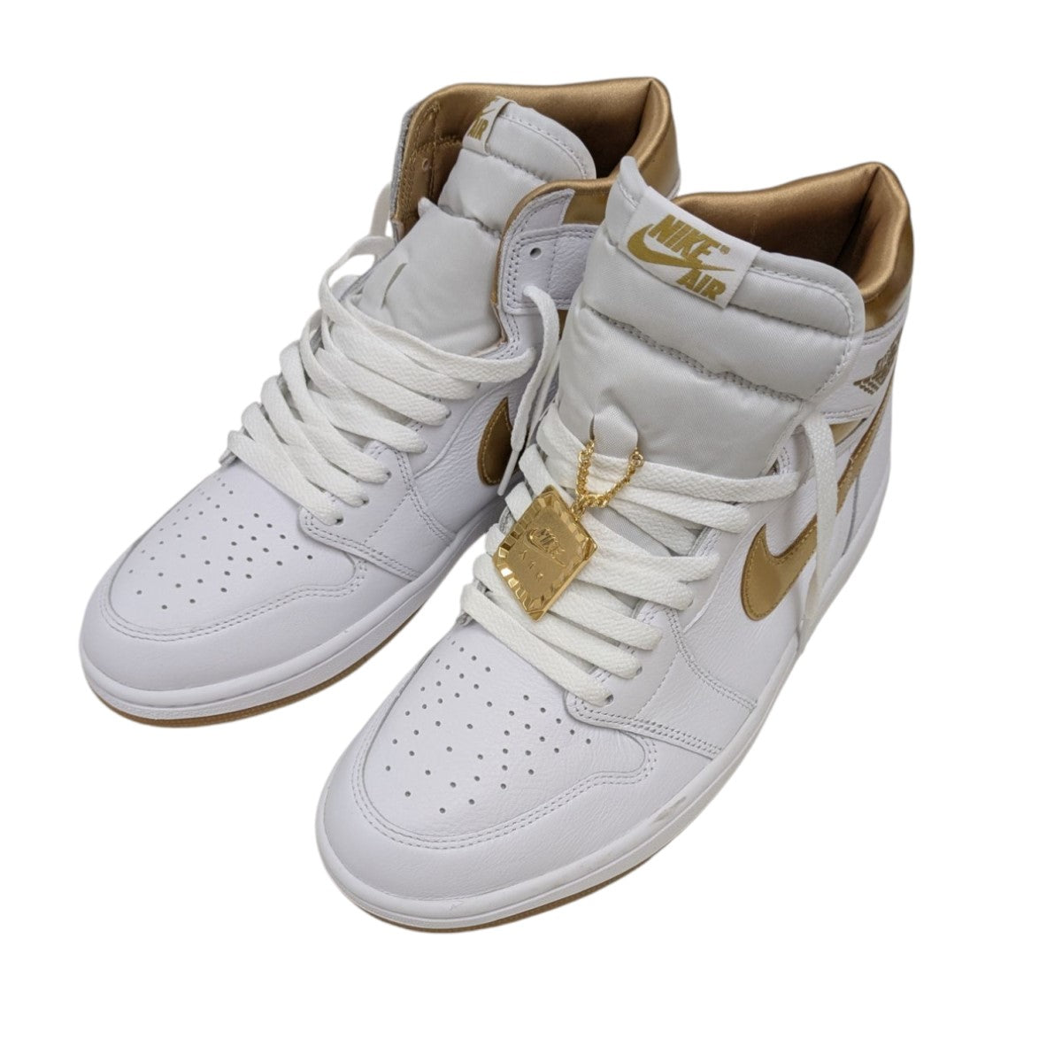 上品なブランド OG High Retro 1 Jordan Air NIKE(ナイキ) White Gold and シューズ(男性用)