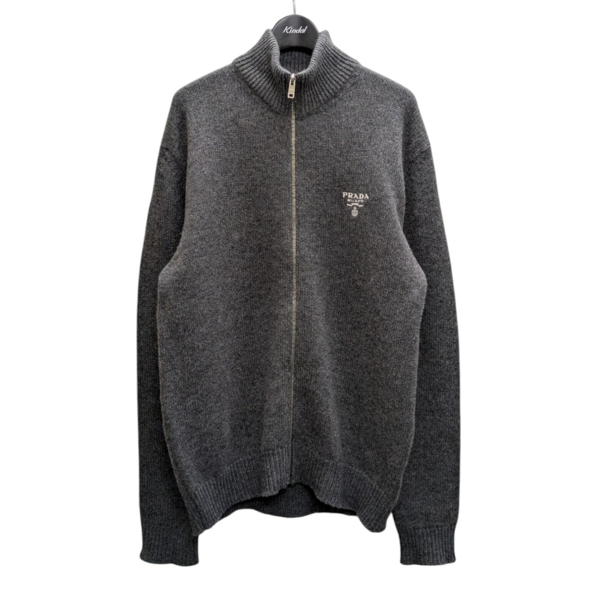 PRADA ブラックジップアップニット・カジュアル PRADA(プラダ) 23AWカシミヤ ジップニットカーディガンUMG245
