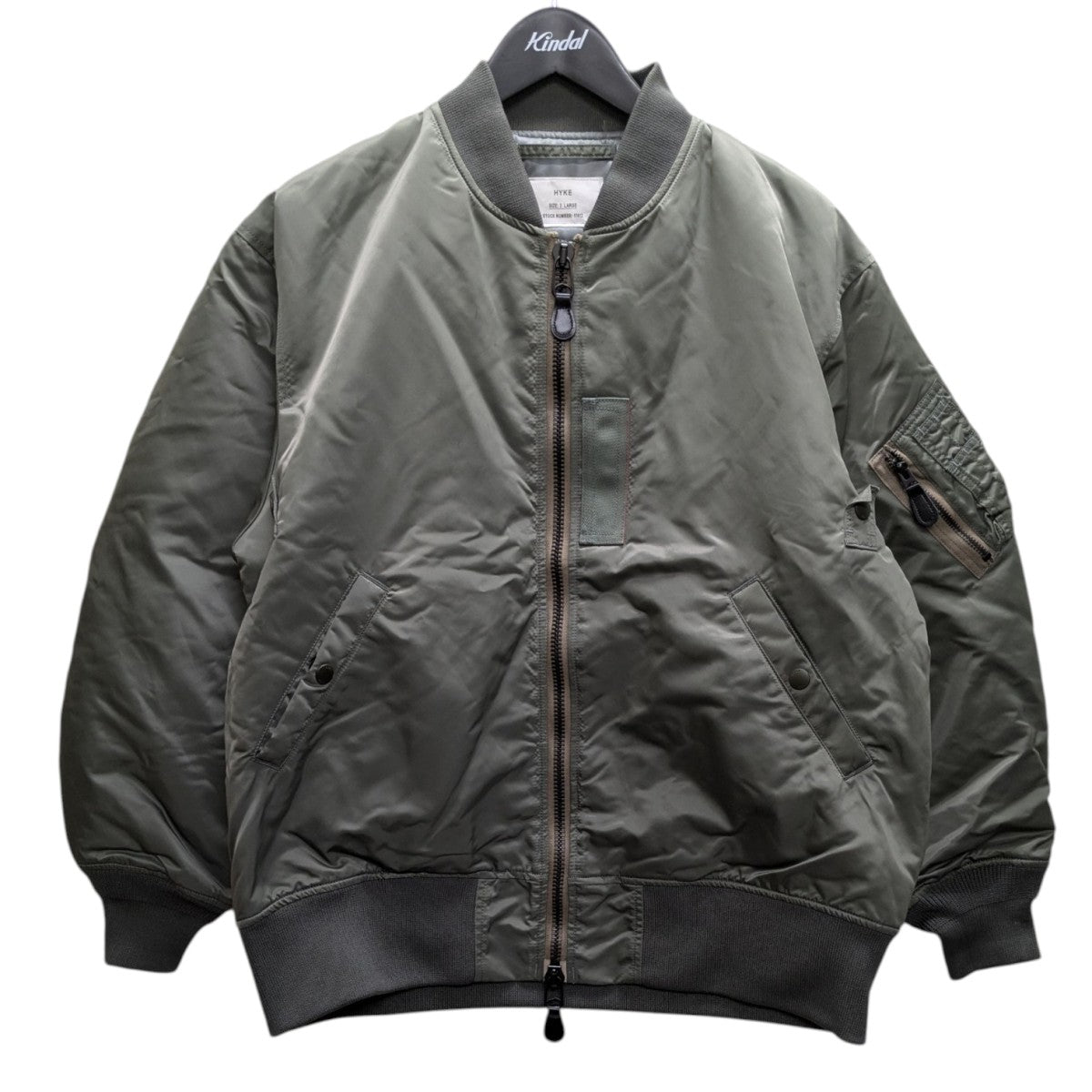 HYKE(ハイク) TYPE MA-1 JACKET MA-1ジャケット 17412 オリーブ サイズ