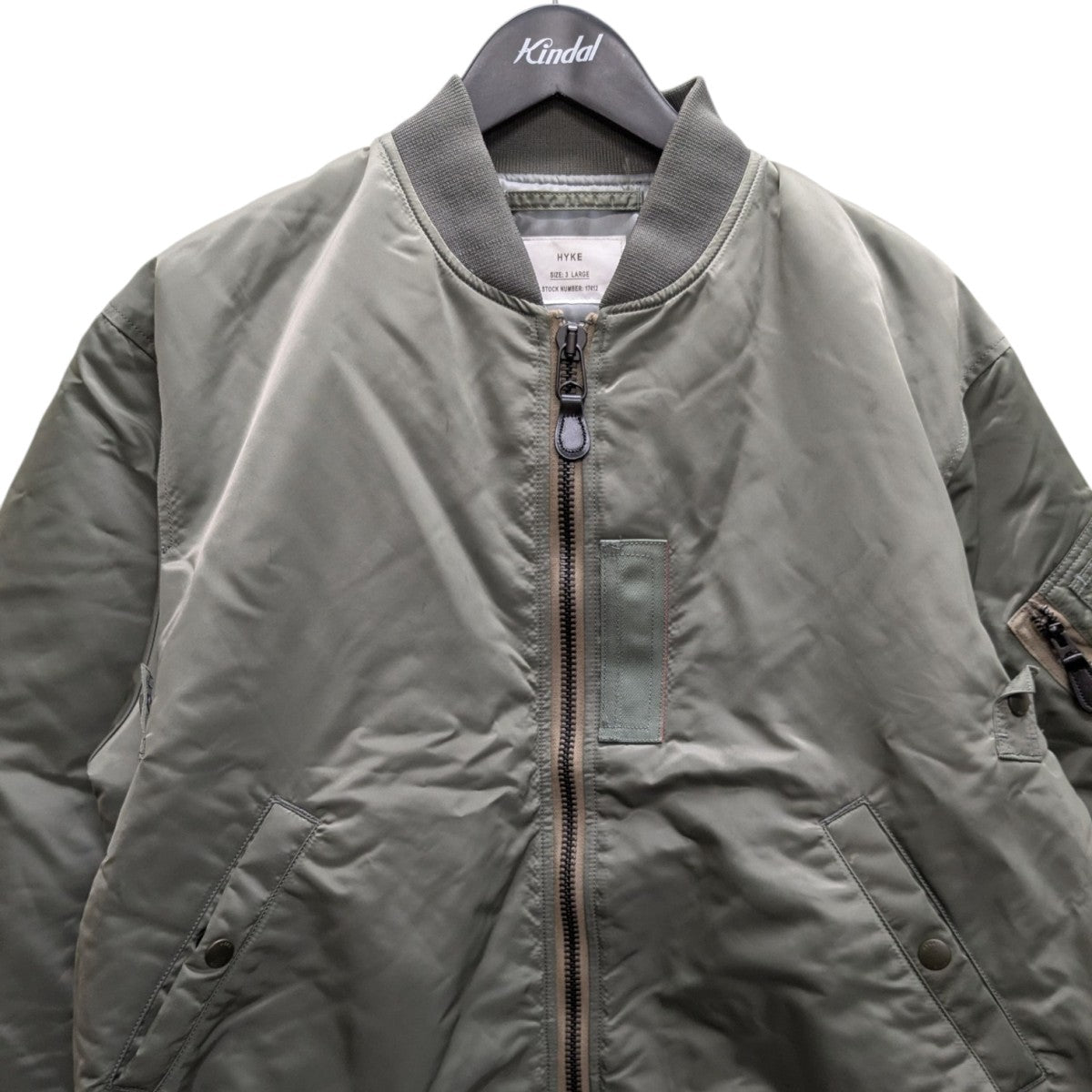 HYKE(ハイク) TYPE MA-1 JACKET MA-1ジャケット 17412 オリーブ サイズ