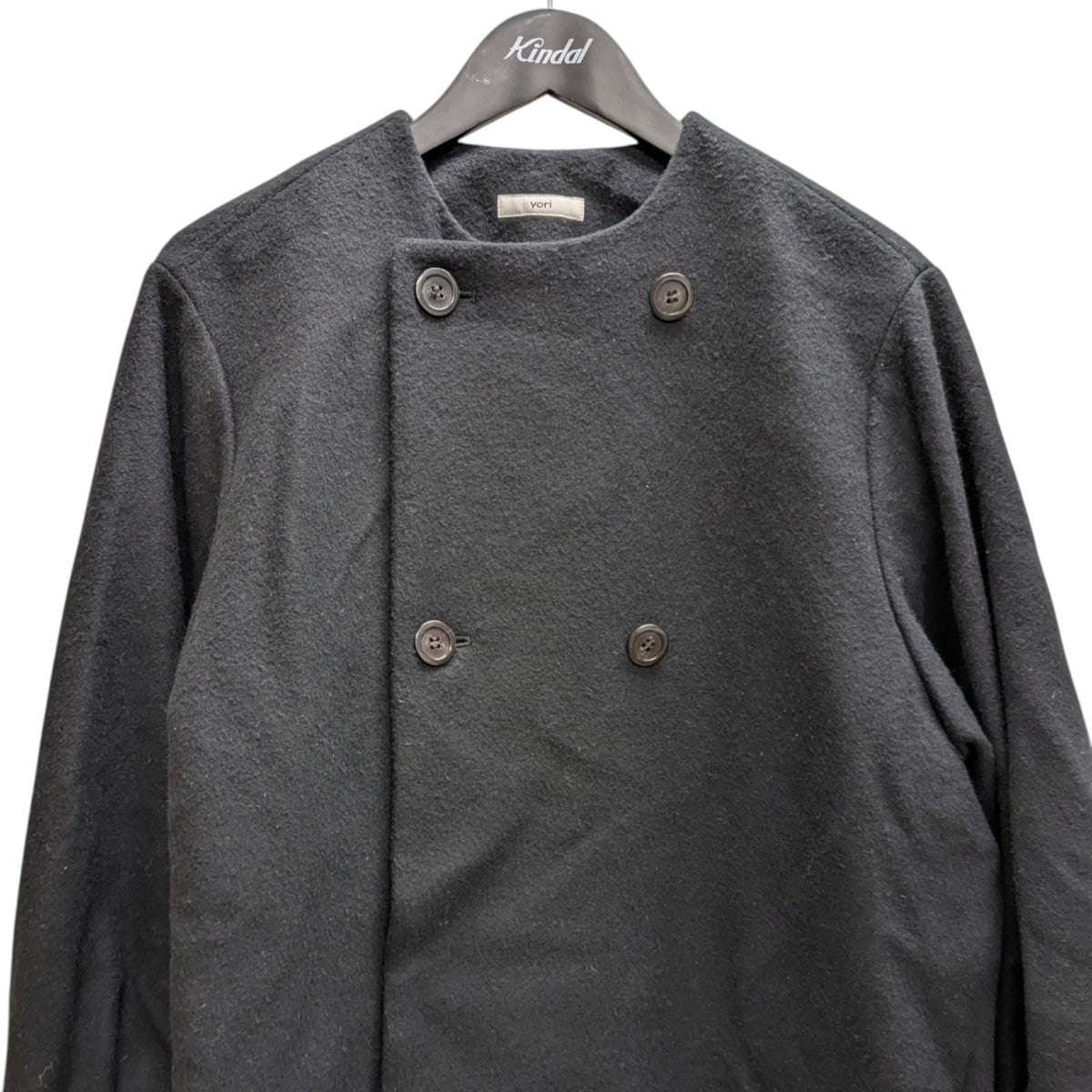 yori(ヨリ) ダブルパフスリーブコート YR2125-113AW ブラック サイズ