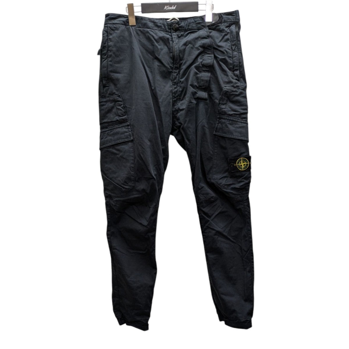 STONE ISLAND ナイロンパンツ　ブラック　値下げ STONE ISLAND(ストーンアイランド) 23AWロゴパッチナイロン