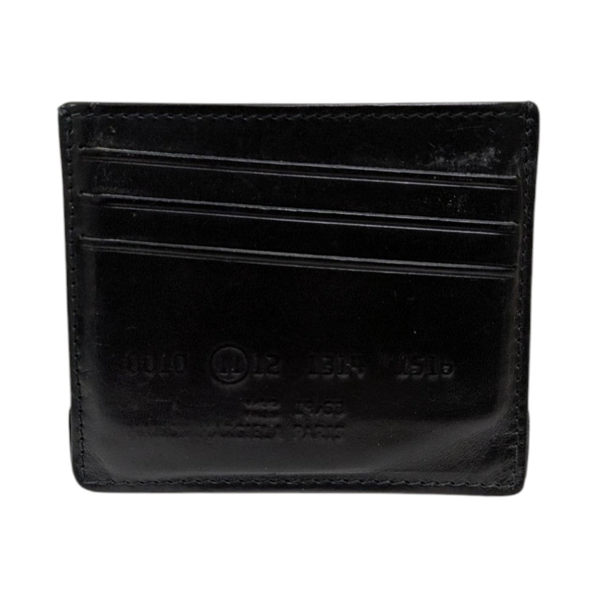 黒新品 メゾン マルジェラ スプラッシュペイント カードケース 財布 ブラック メゾン マルジェラ MAISON MARGIELA カードケース 4ステッチ コイン