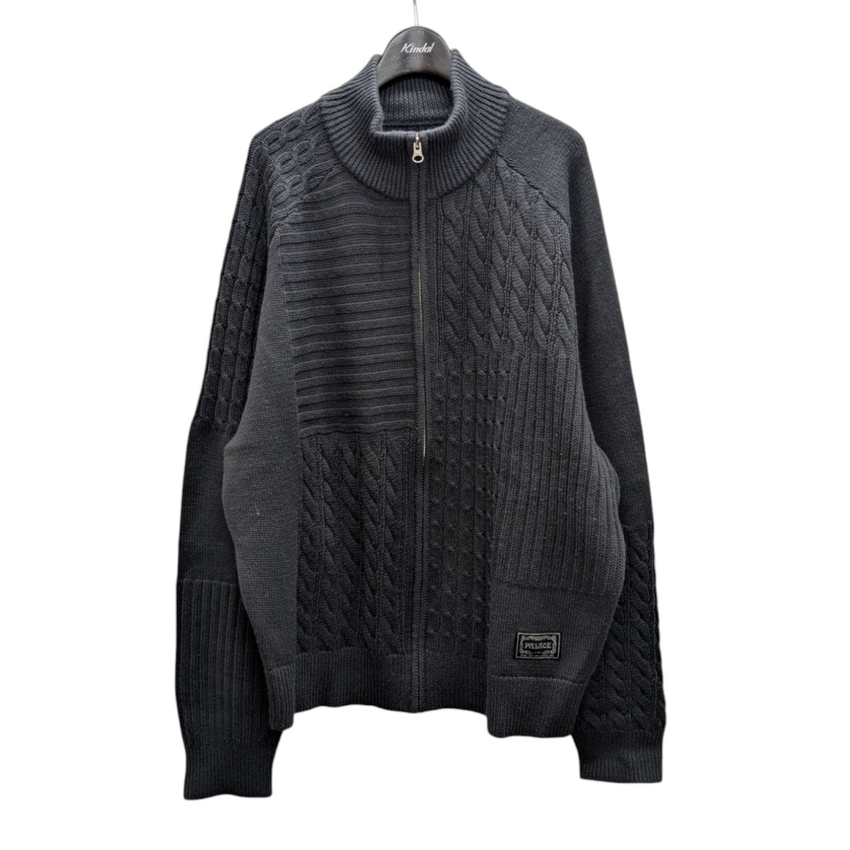 25SSPATCHWORK ZIP KNITジップニット
