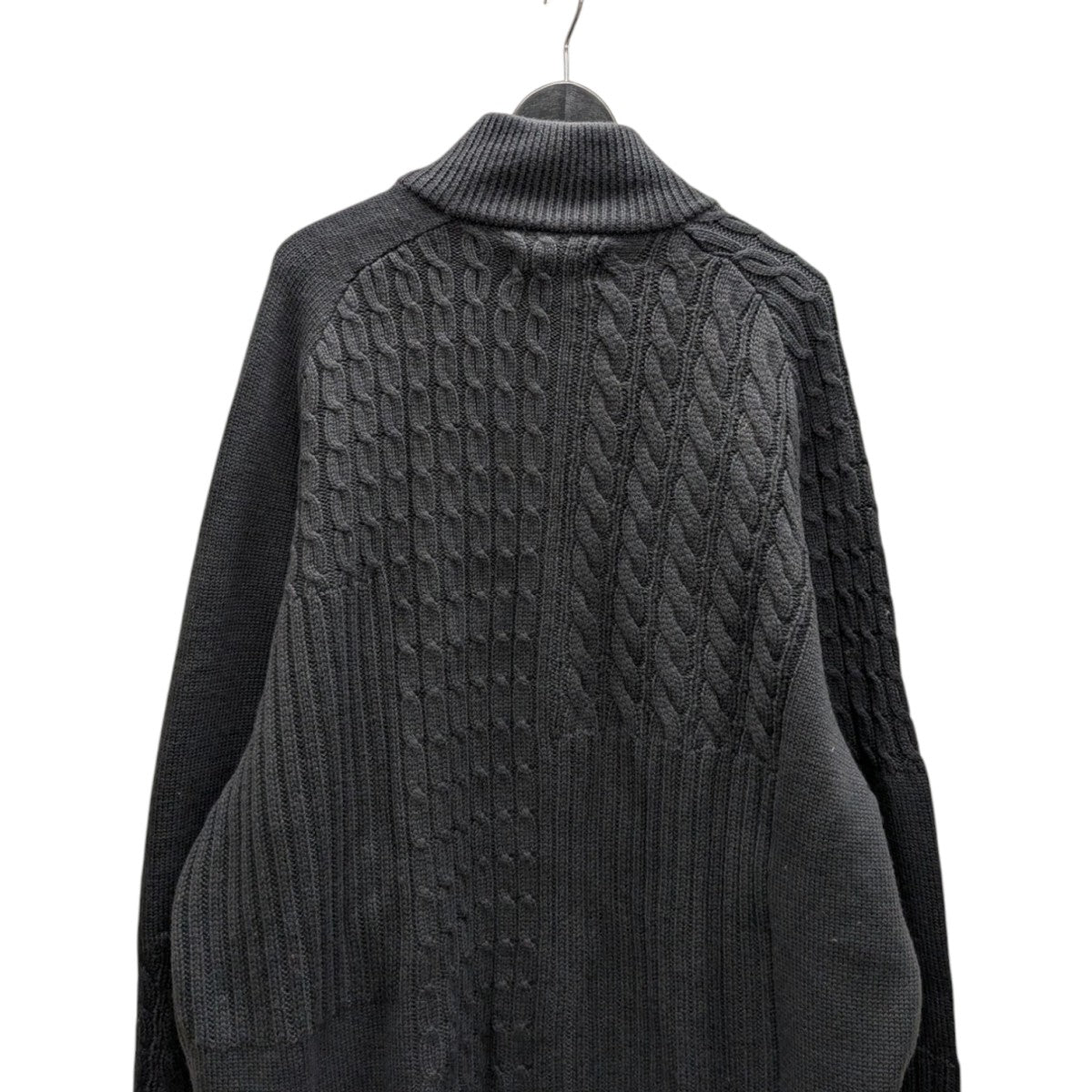25SSPATCHWORK ZIP KNITジップニット