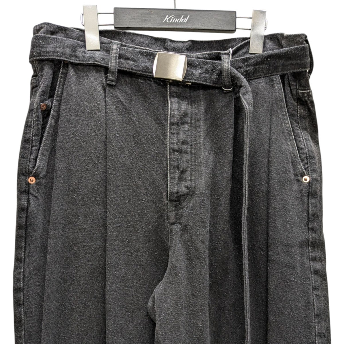 SILK DENIM WIDE TAPERED TROUSER (18SS08PT68) | DIVERSE