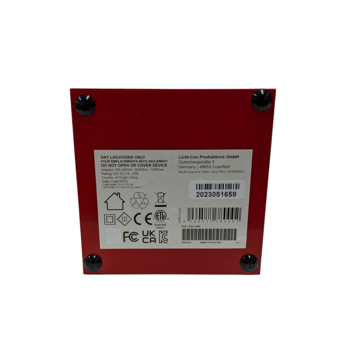アクセサリー supreme box logo lump Supreme Box Logo Lamp (FW23) - $98
