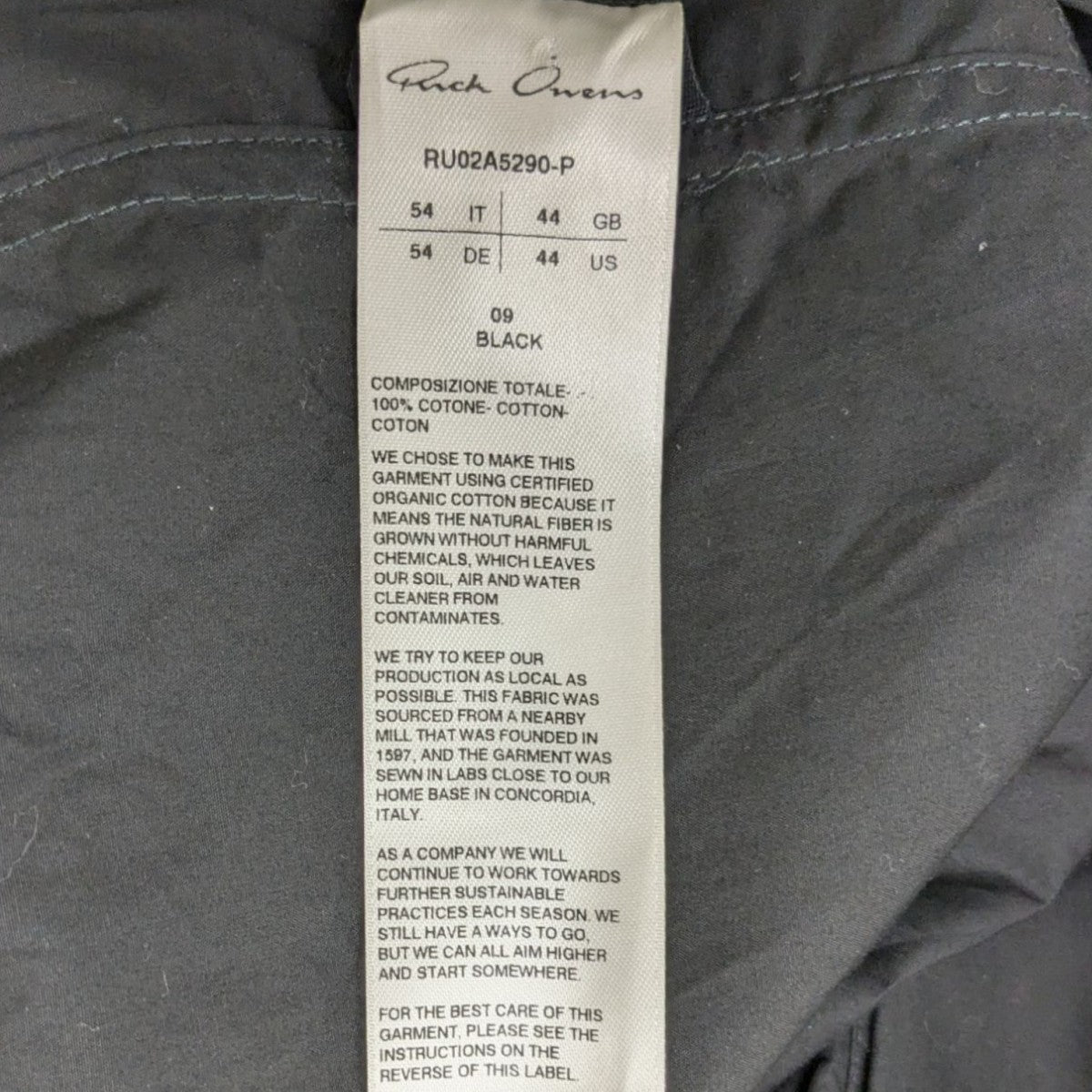 RICK OWENS(リックオウエンス) 21AWSNAP COLLAR FAUN SHIRT長袖