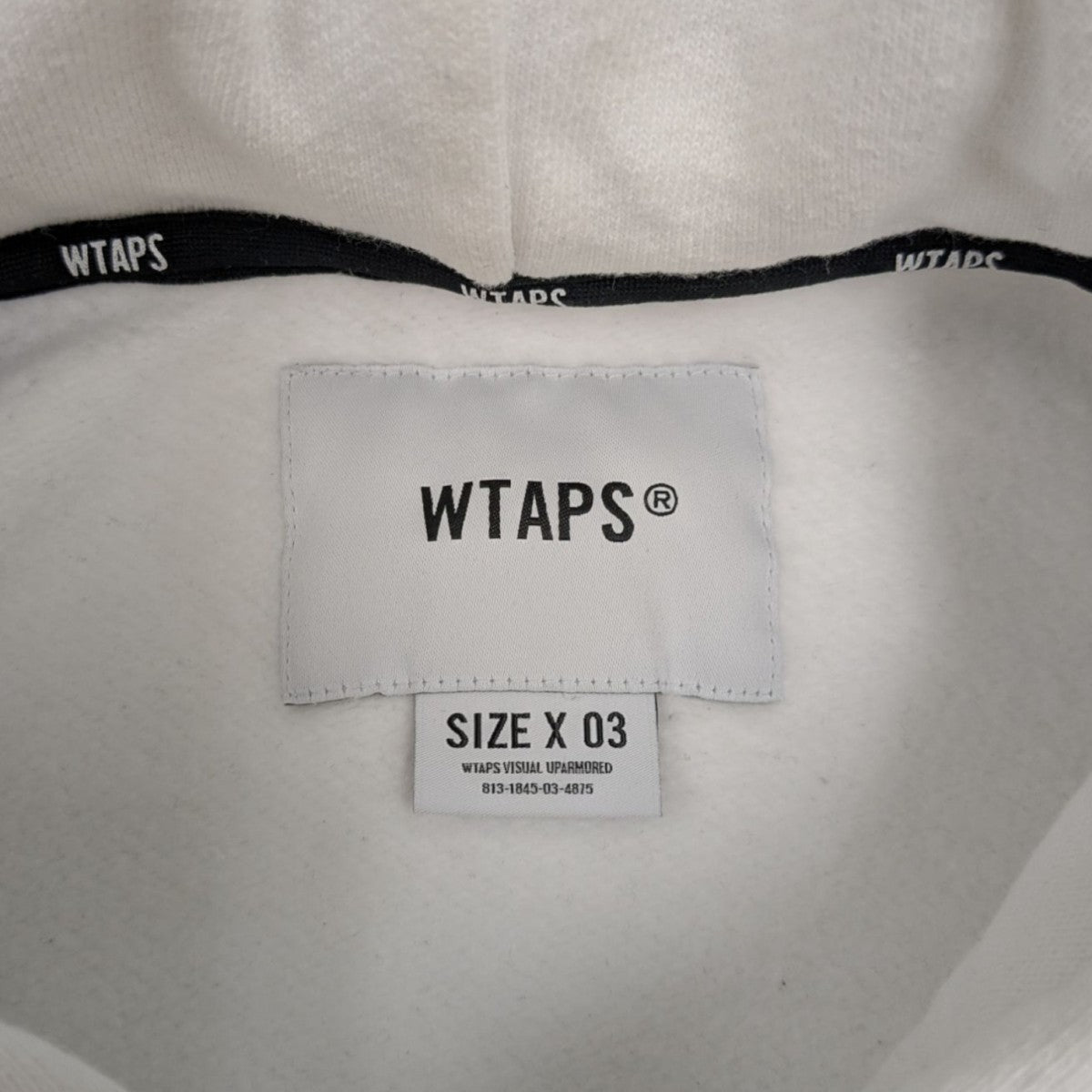 WTAPS / パーカー/3/コットン/WHT/無地/242ATDT-CSM23 WTAPS(ダブルタップス) フーディー242ATDT-CSM23 242ATDT-CSM23
