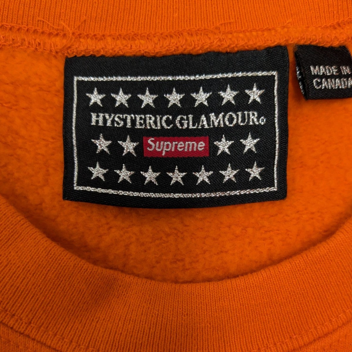 hysteric glamour オレンジ スウェット トレーナー hysteric glamour オレンジ スウェット トレーナー