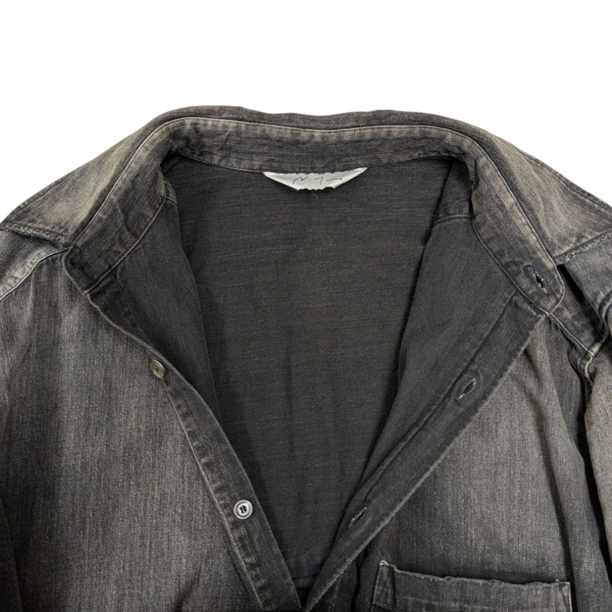 ancellm dress denim shirt シャツ アンセルム 24aw 値下げ】ANCELLM 24AW DRESS DENIM SHIRT デニムシャツ グレー